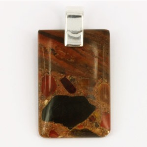Sterling Silver Australian Conglomerate Jasper Pendants