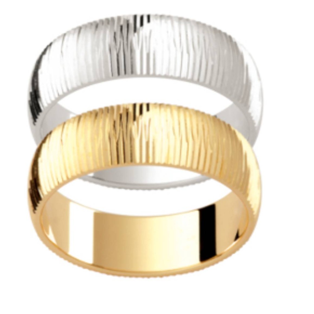 Gold Scratch Brush Ring