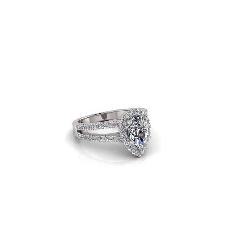 Gold And Heart Shape diamond Ring