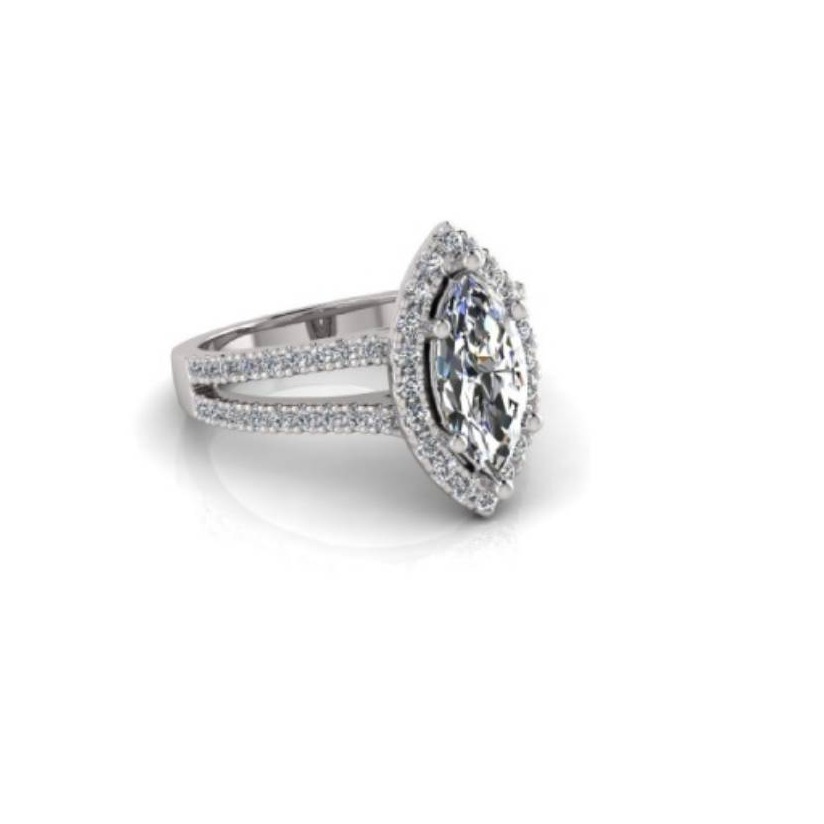 Gold With Diamond Unique Ring