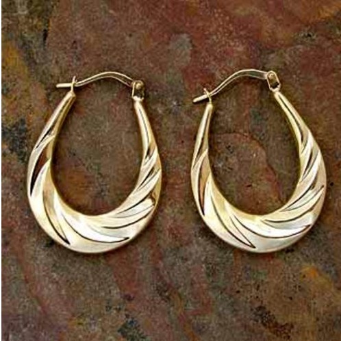 9ct Gold Italian Hoop Earrings