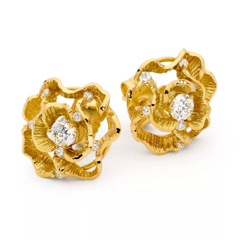 Gold Ningaloo Coral Earrings