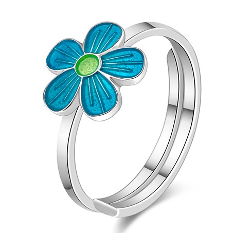 Silver Flower Design Ring