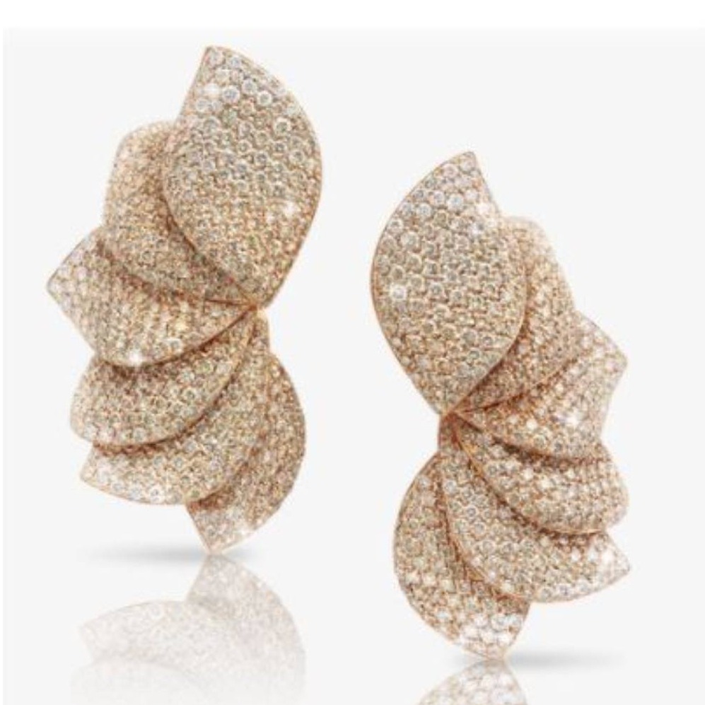 18k rose gold and diamond Earrings
