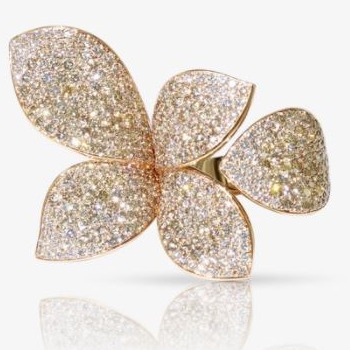 18k rose gold and diamond ring