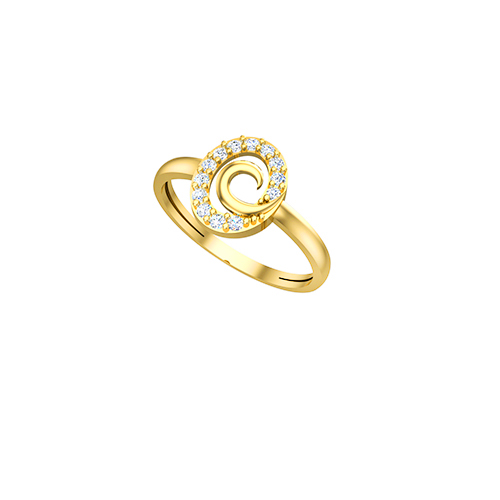 Swirling diamonds ring