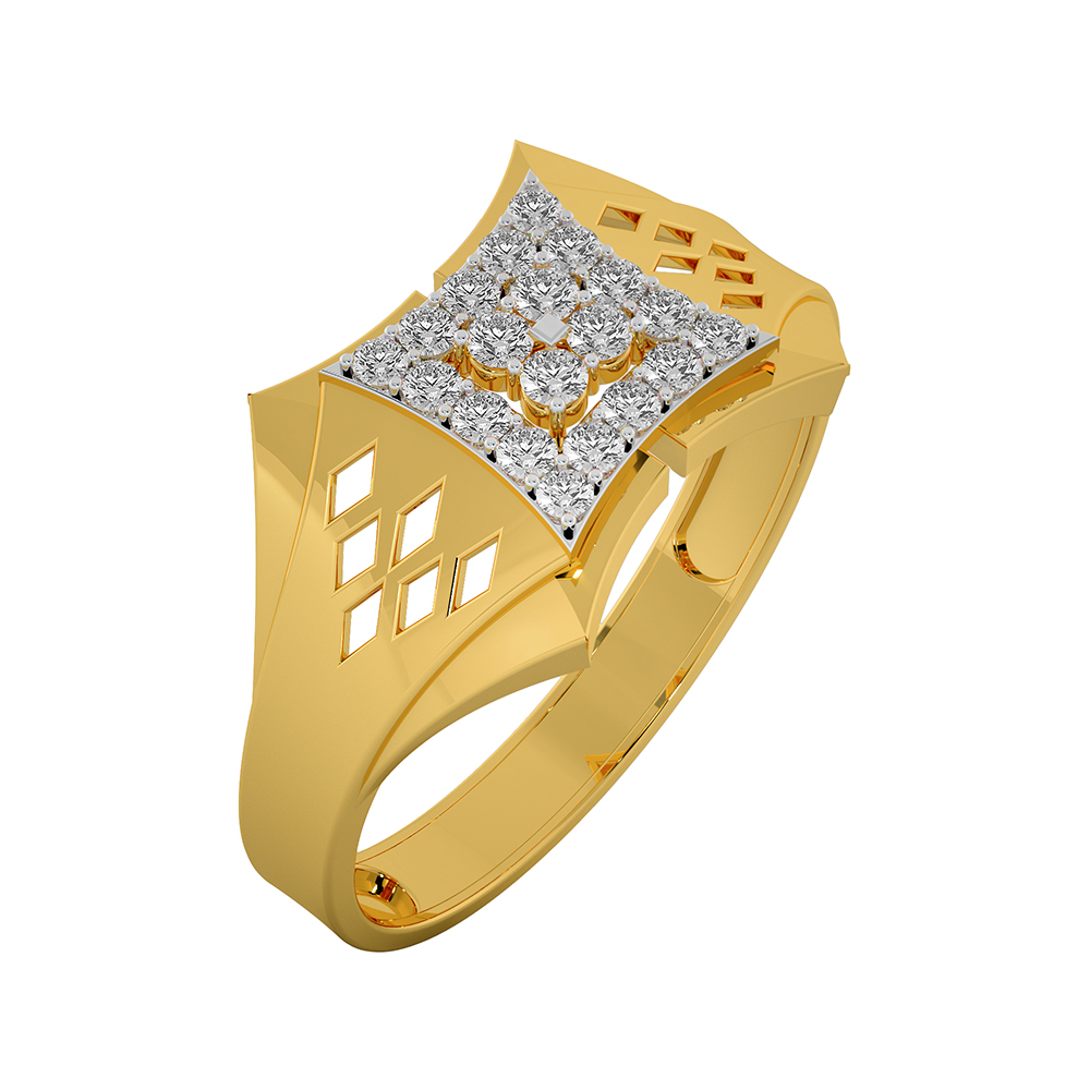 Diamond cuts ring