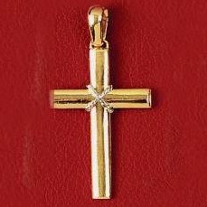22k gold jesus cross pendant