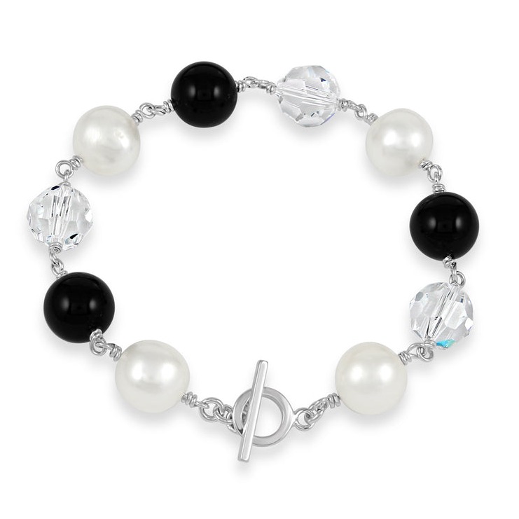 Silver Waltz precious gems bracelet