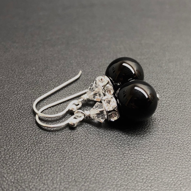 Silver Classical gemstone earrings - Image 2
