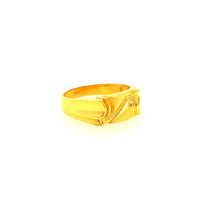 22k Yellow Gold Designer Plain Ring