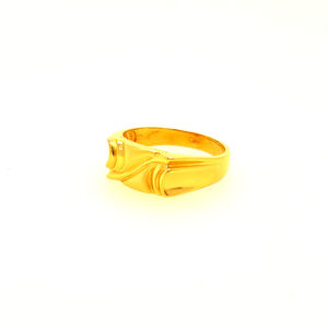 22k Yellow Gold Designer Plain Ring