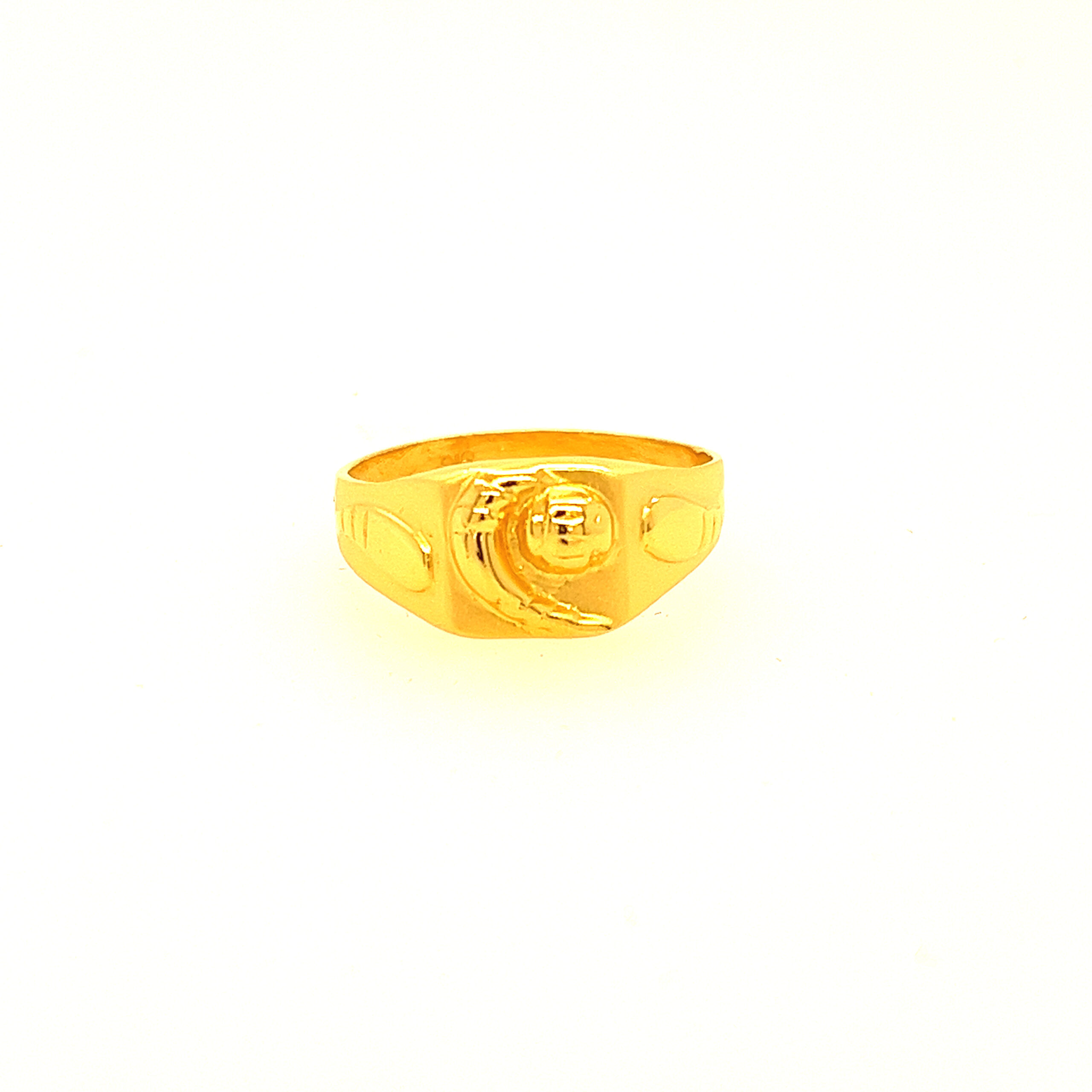 22k Yellow Gold Evergreen Plain Ring