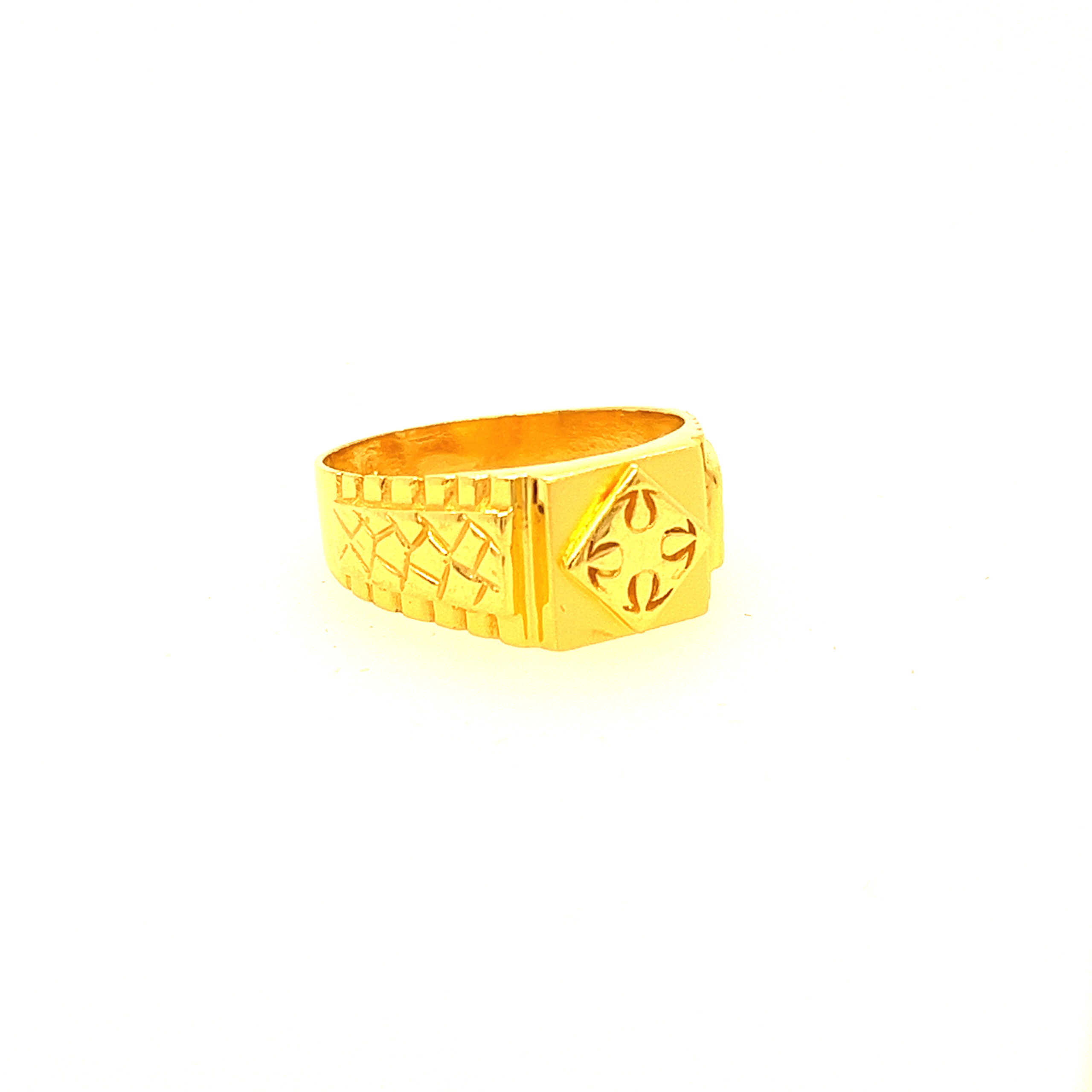 22k Yellow Gold Vintage Plain Ring - Image 3