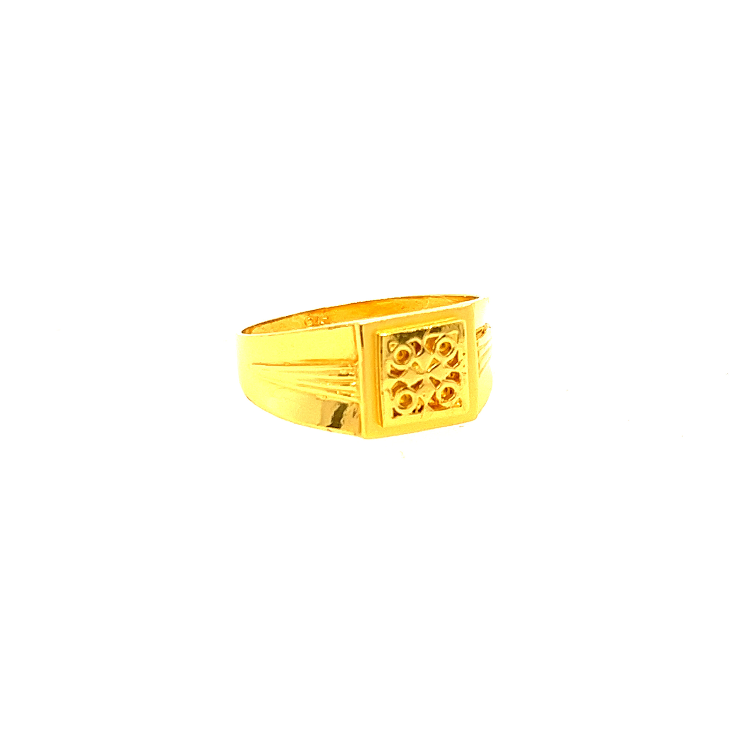 22k Yellow Gold Dazzling Plain Ring - Image 3