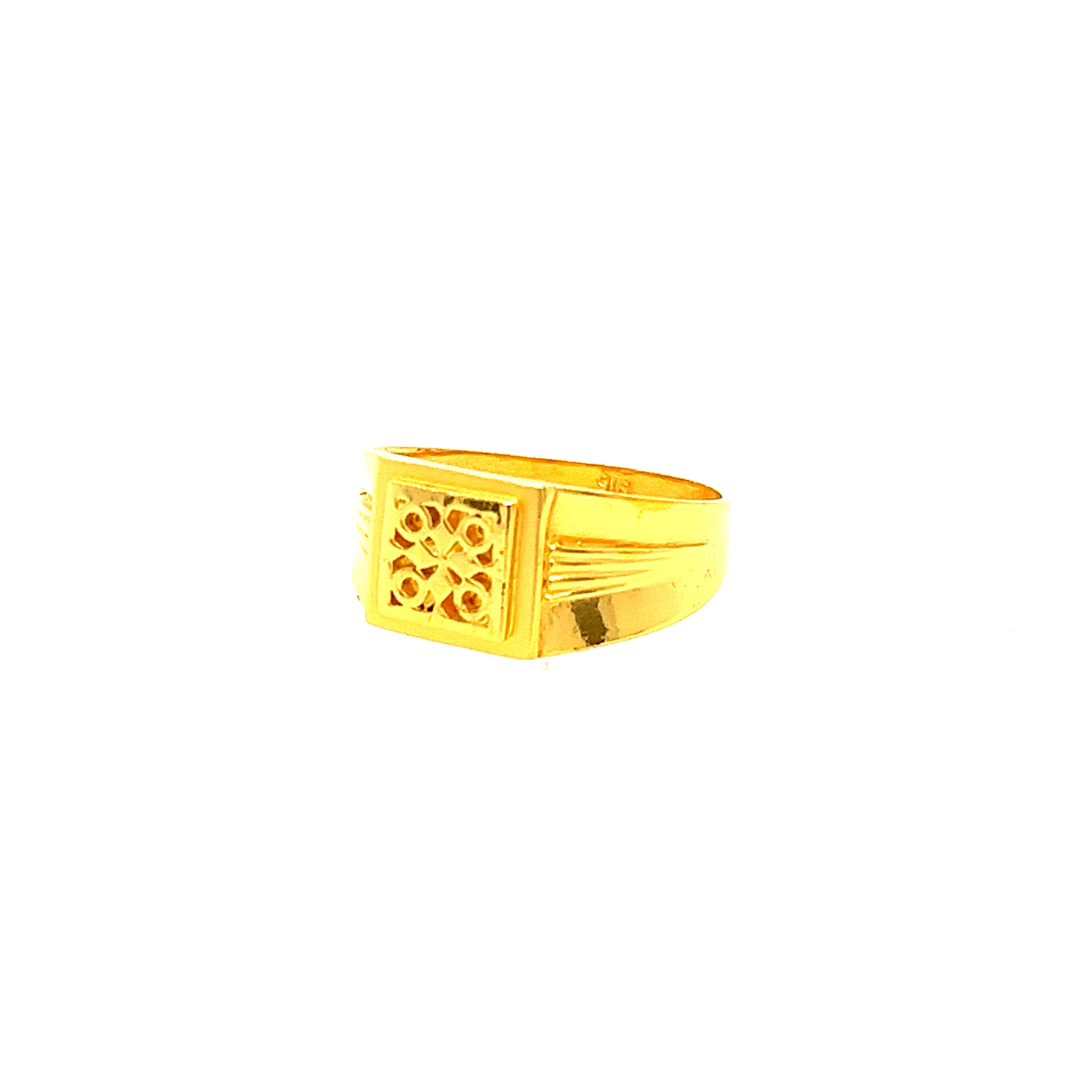 22k Yellow Gold Dazzling Plain Ring - Image 2