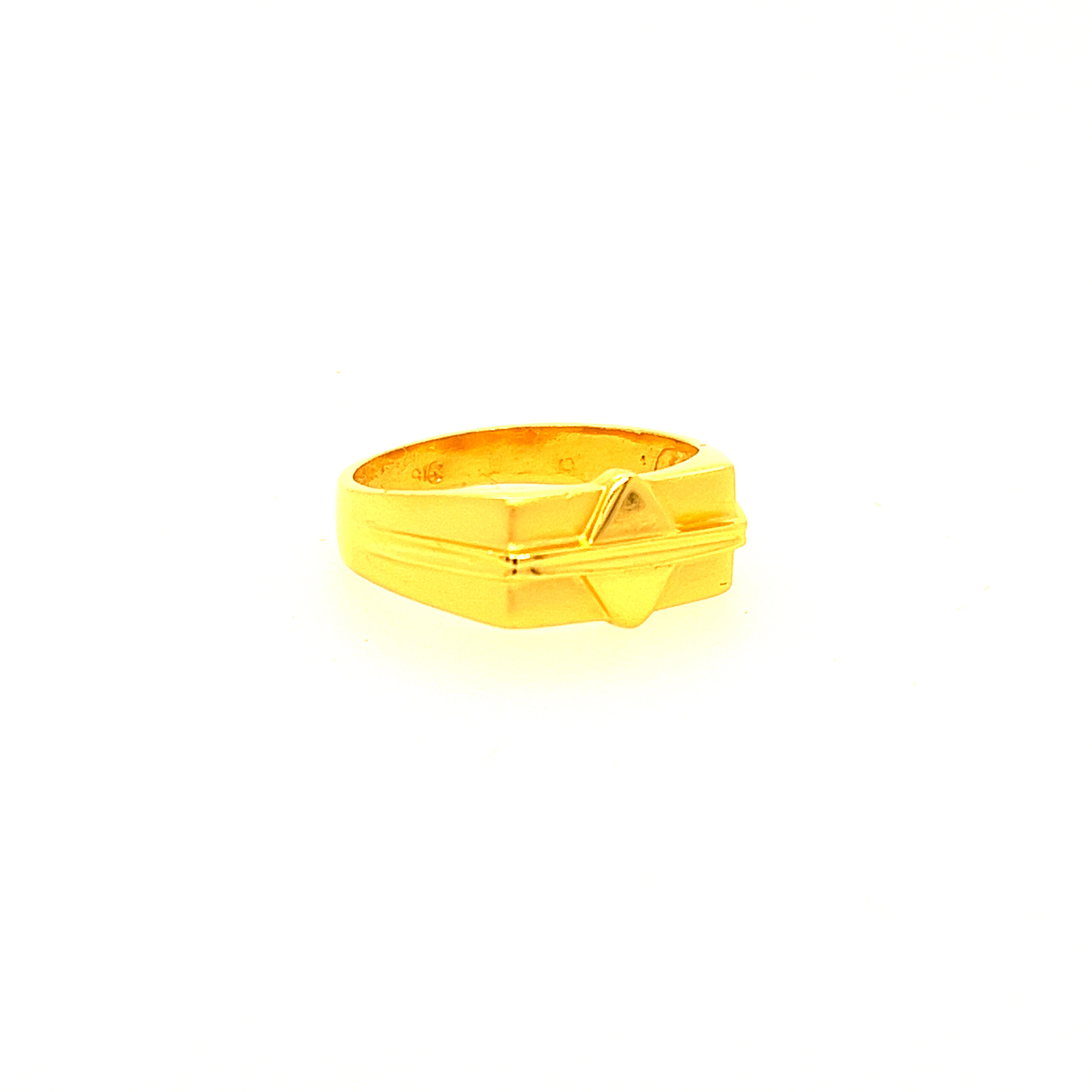 22k Yellow Gold Elegant Plain Ring - Image 3