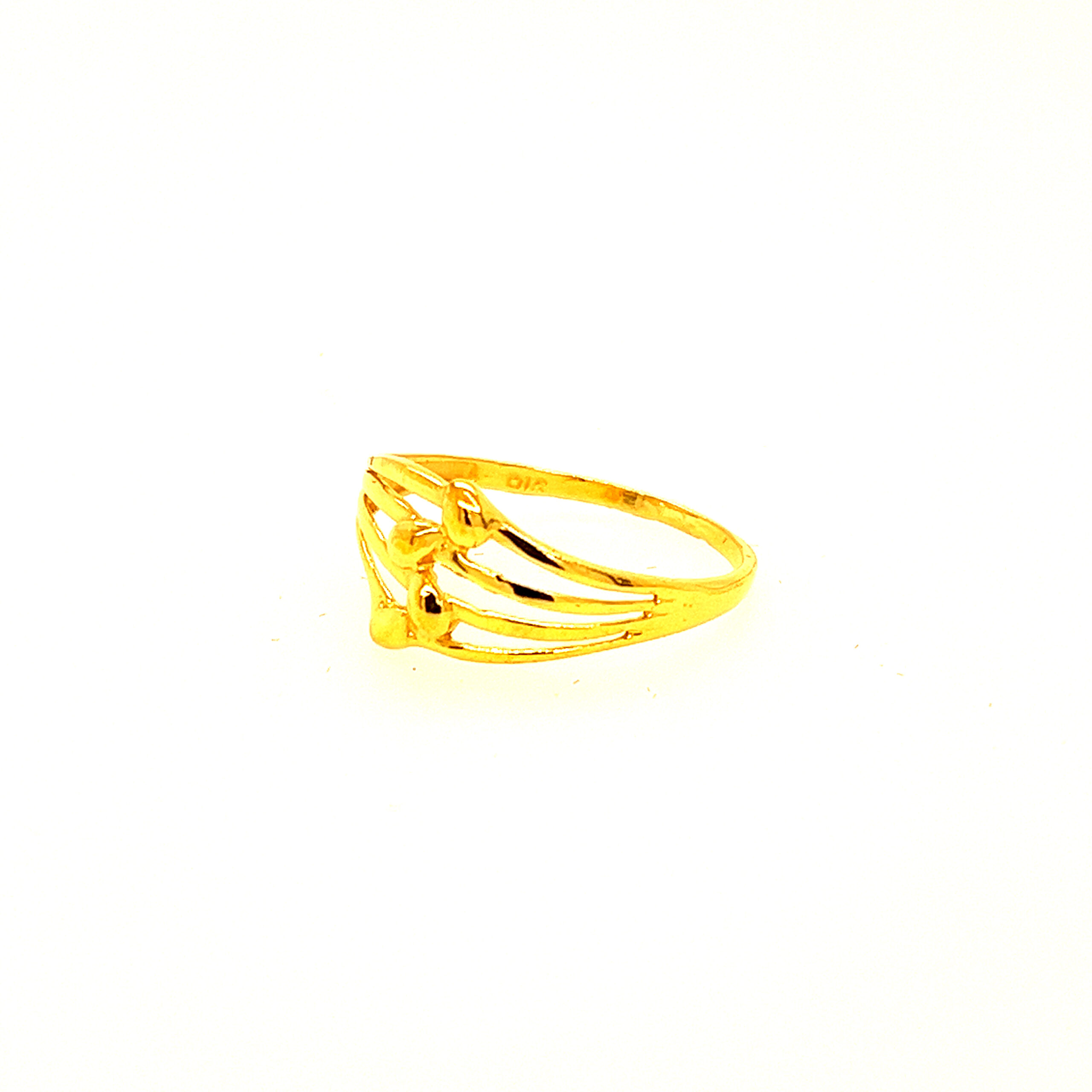 22k Gold Plain Sleek Ring - Image 2