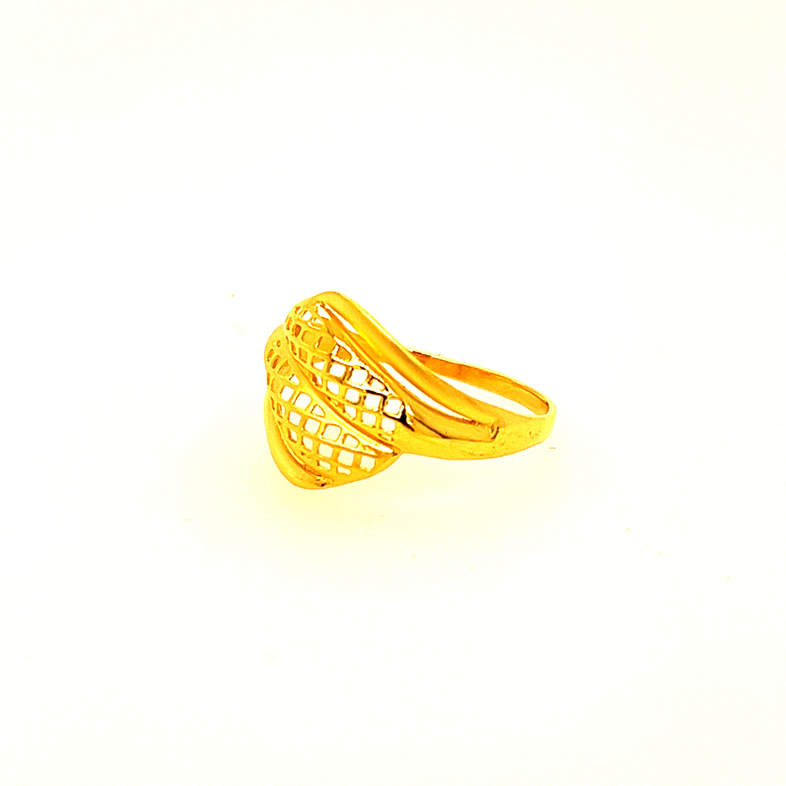 22k Gold Plain Net Ring - Image 2