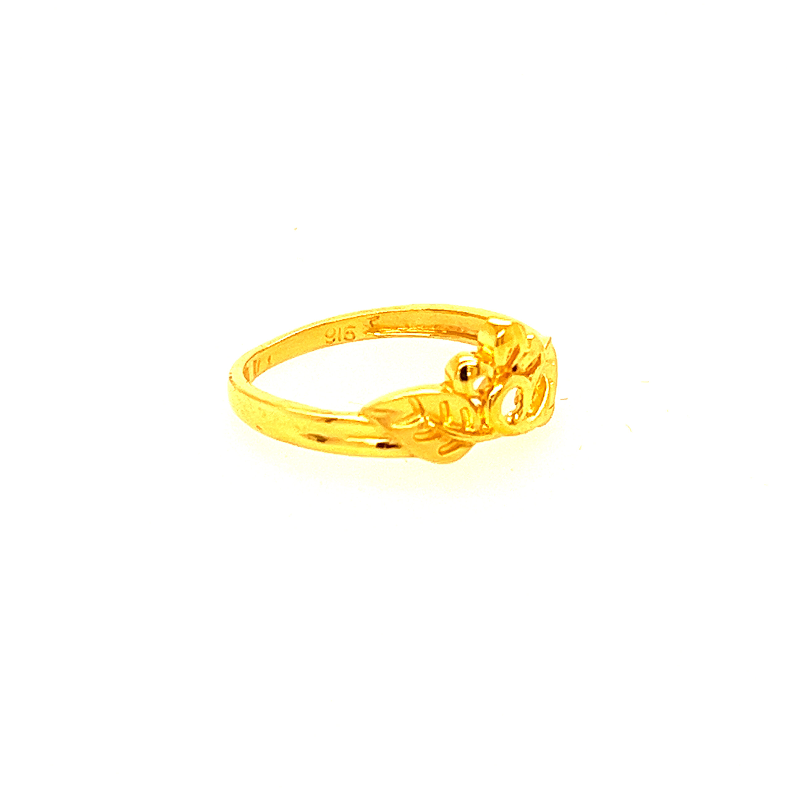 22k Gold Plain Petals Ring - Image 3