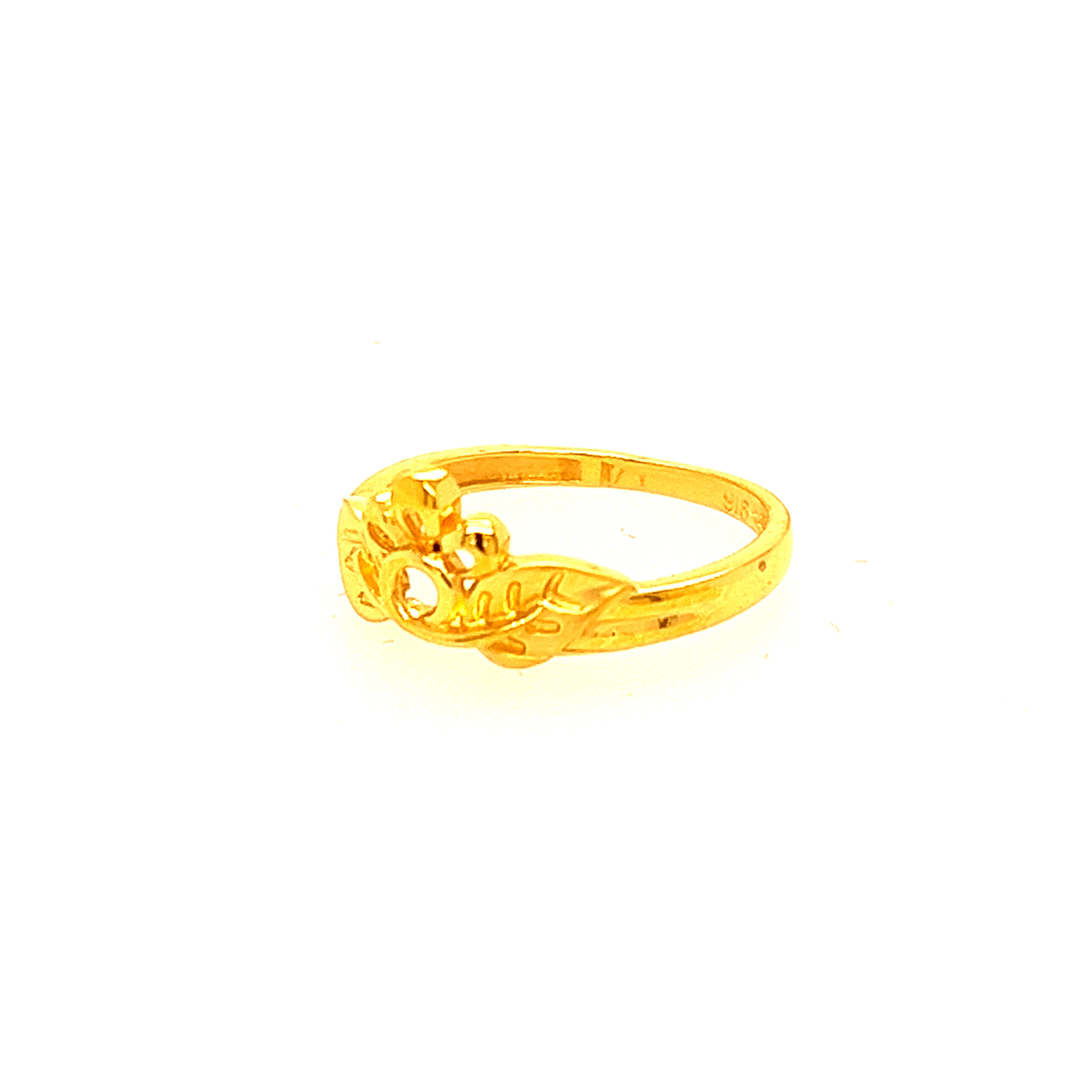 22k Gold Plain Petals Ring - Image 2