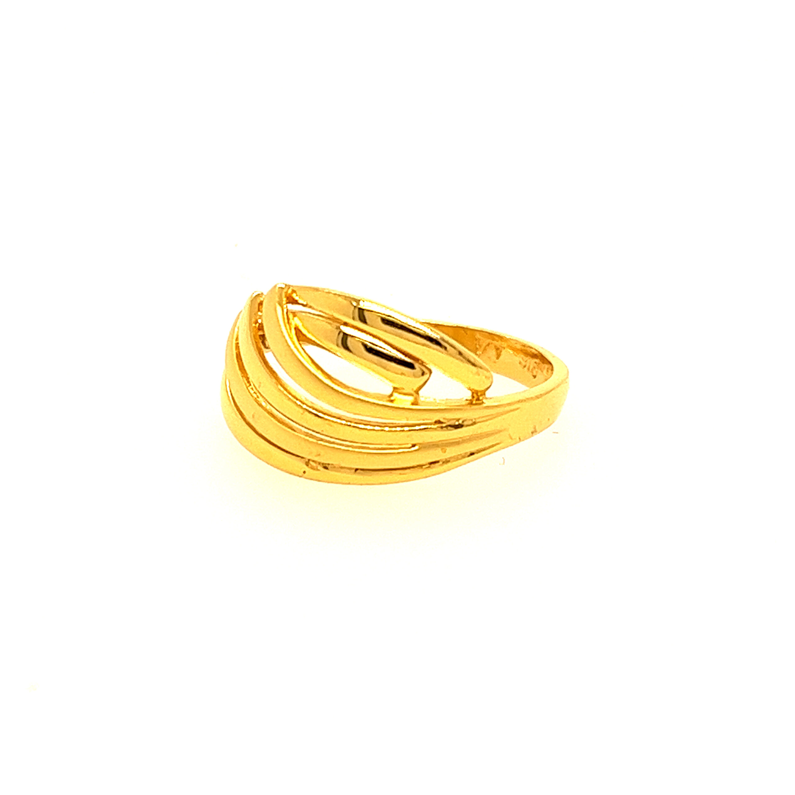 22k Gold Plain Volume Fusion Ring - Image 3