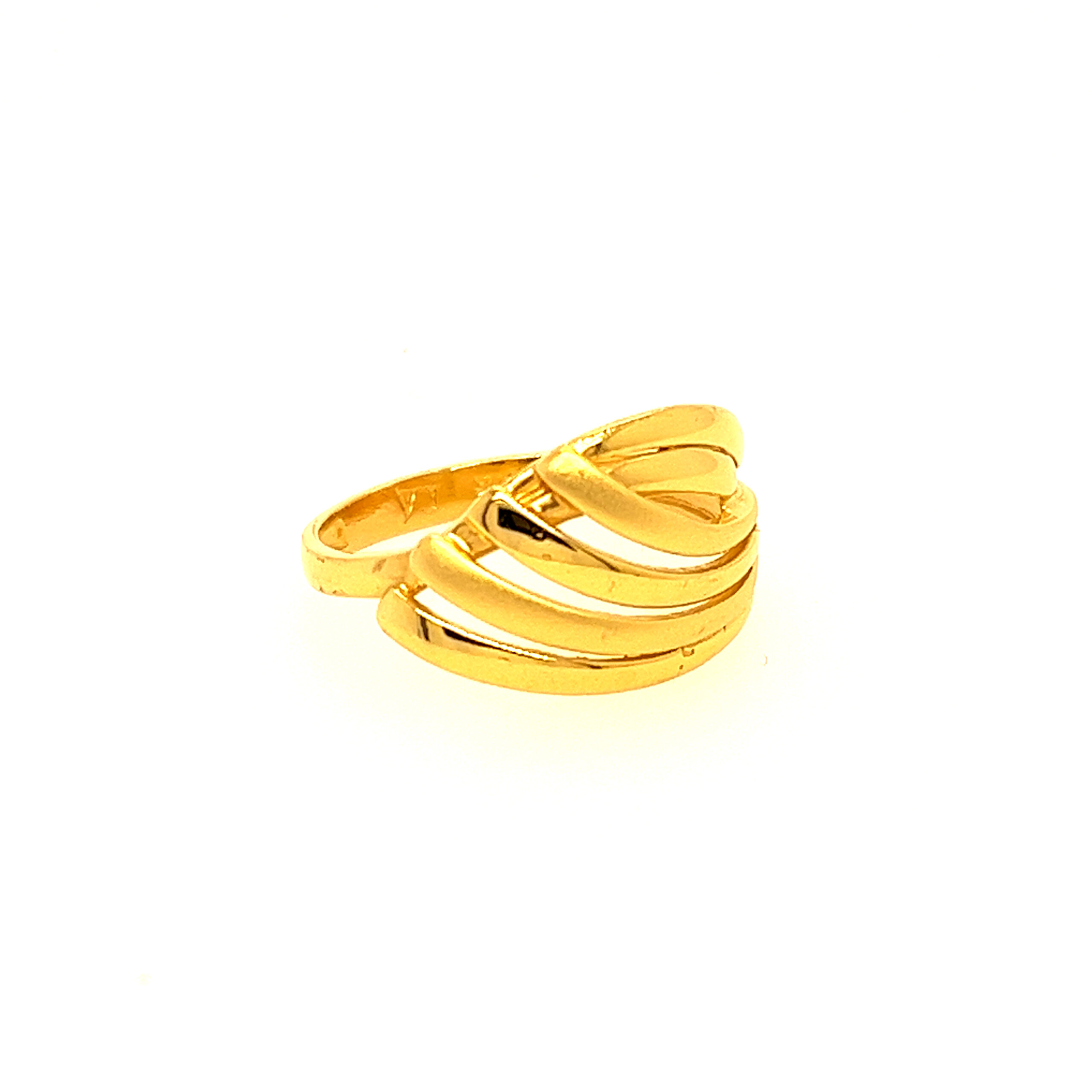 22k Gold Plain Volume Fusion Ring - Image 2