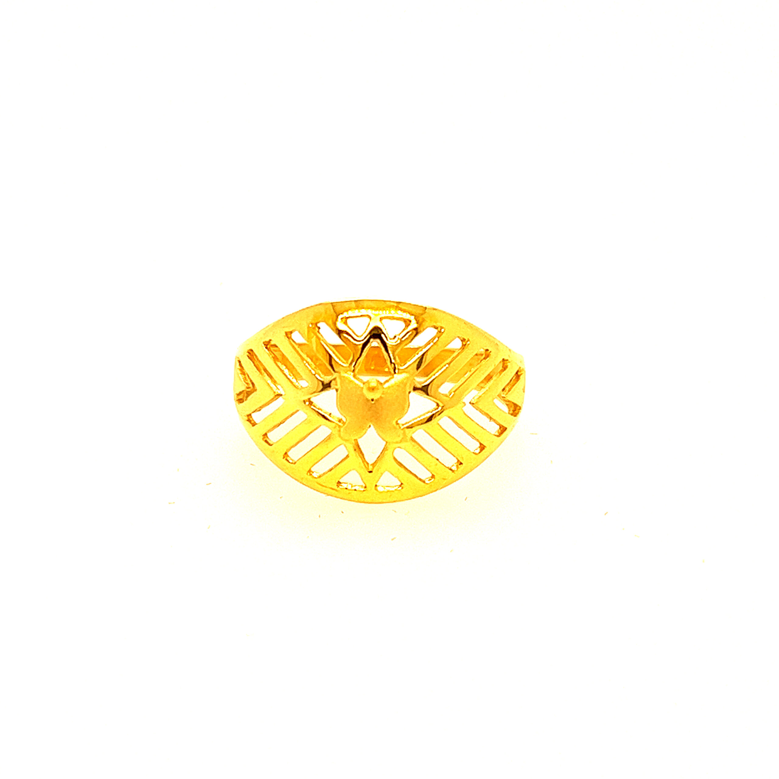 22k Gold Plain Star Ring