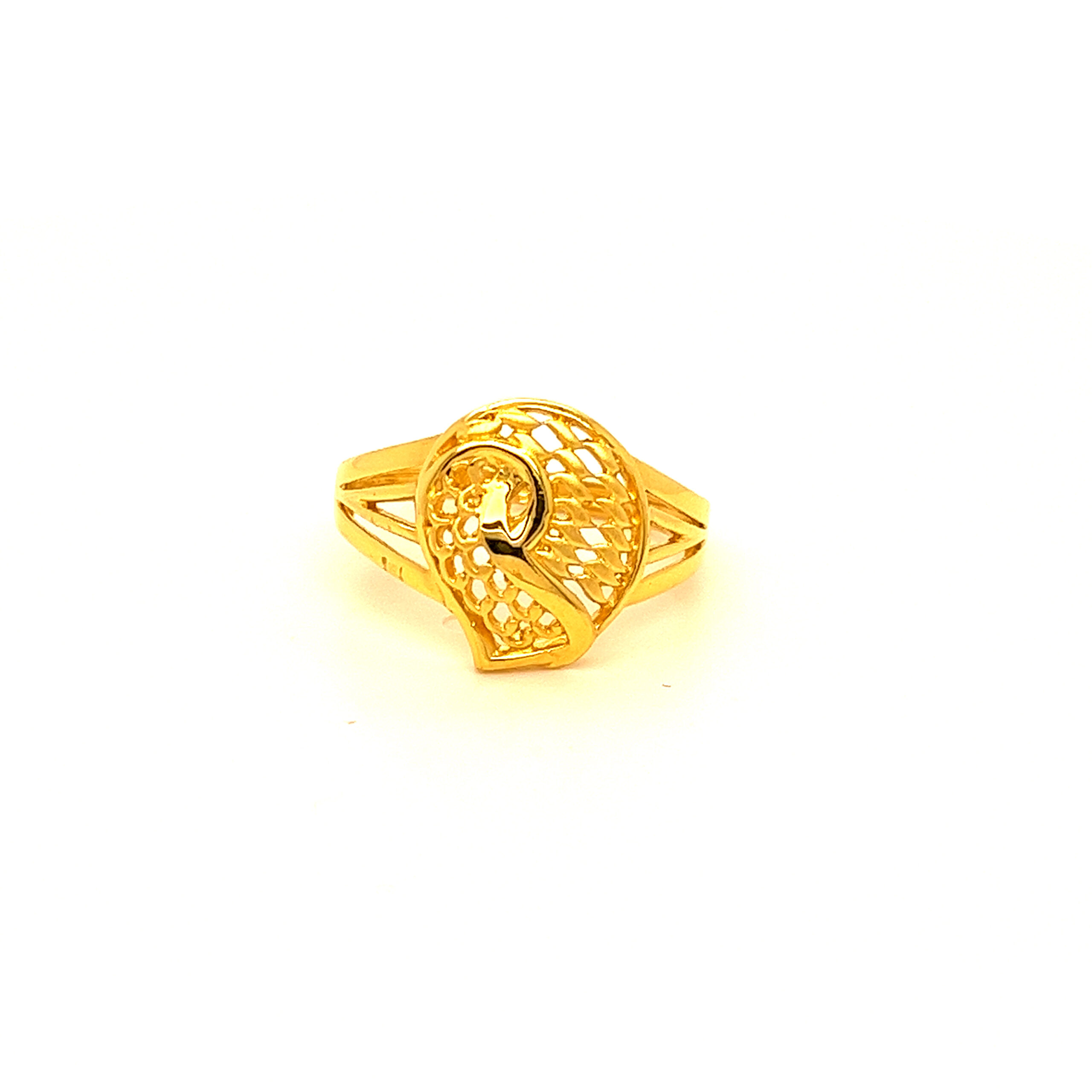 22k Gold Plain Unique Ring