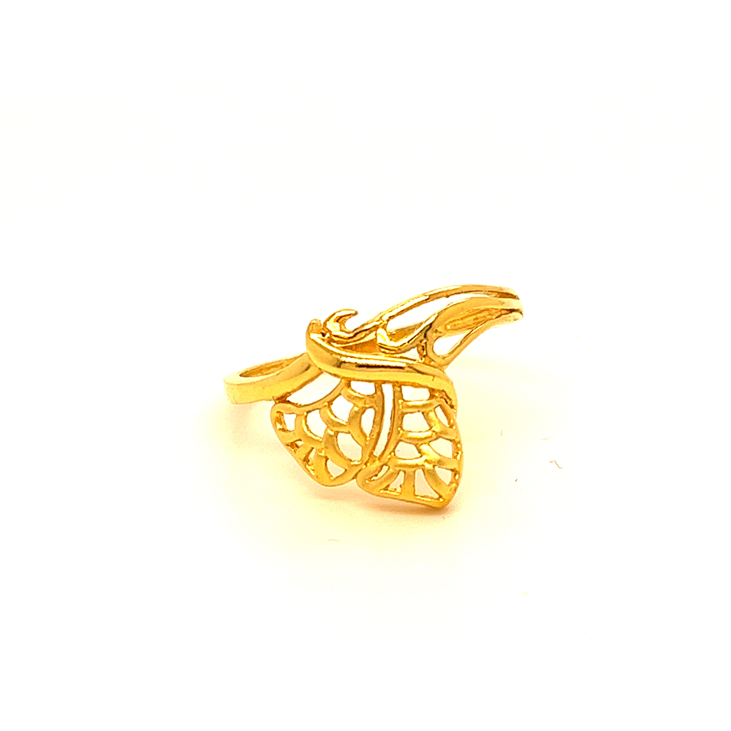 22k Gold Plain Bloom Ring
