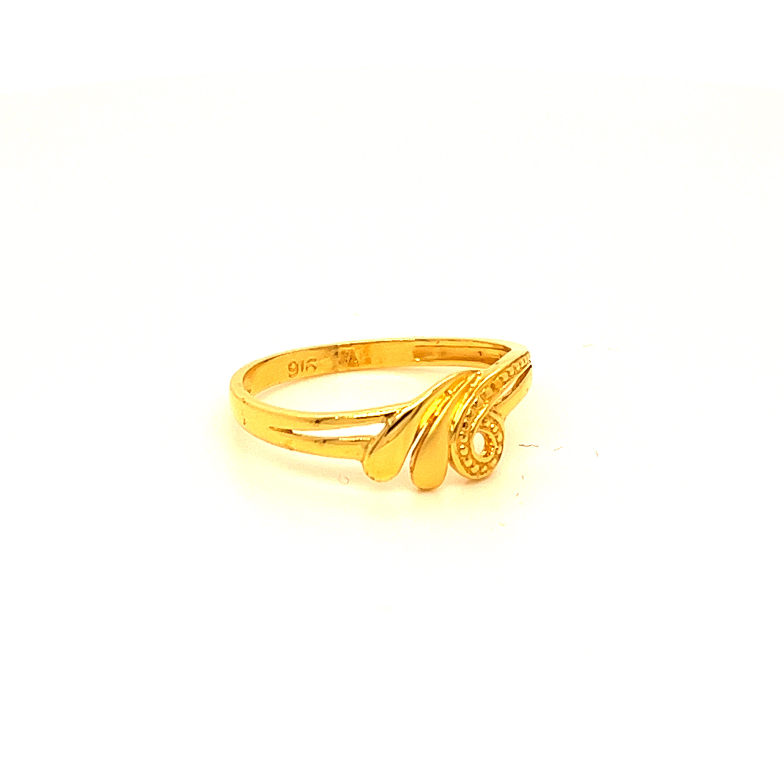 22k Gold Plain Simple Ring - Image 2