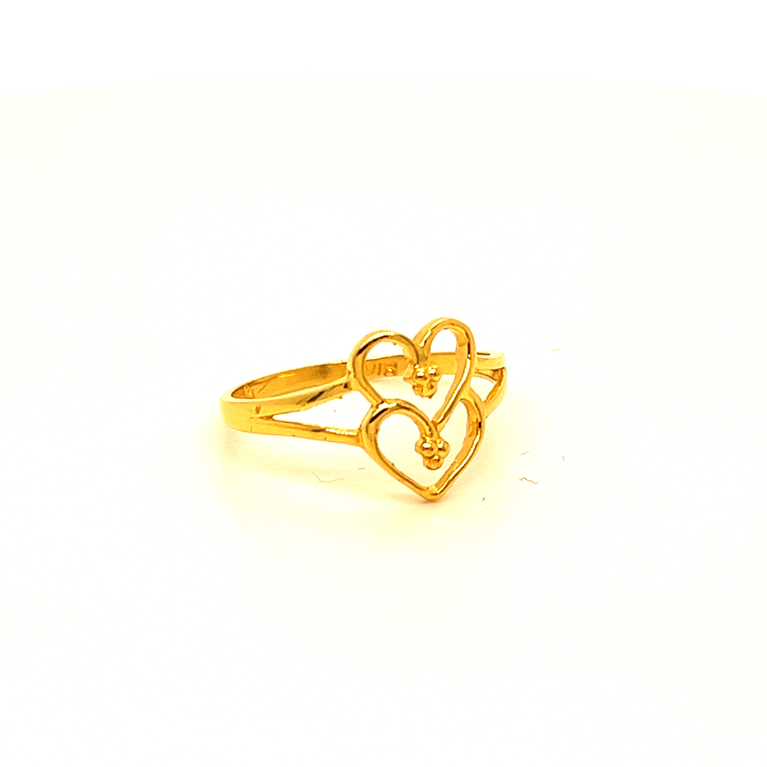 22k Gold Plain Heart Ring - Image 2