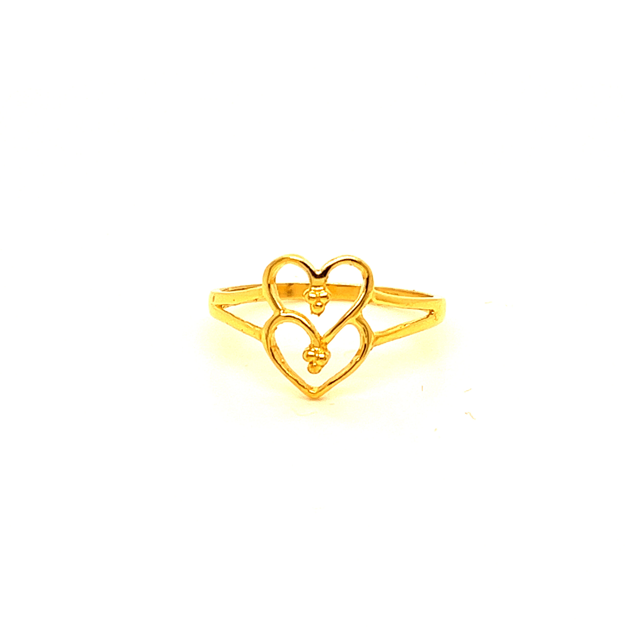 22k Gold Plain Heart Ring