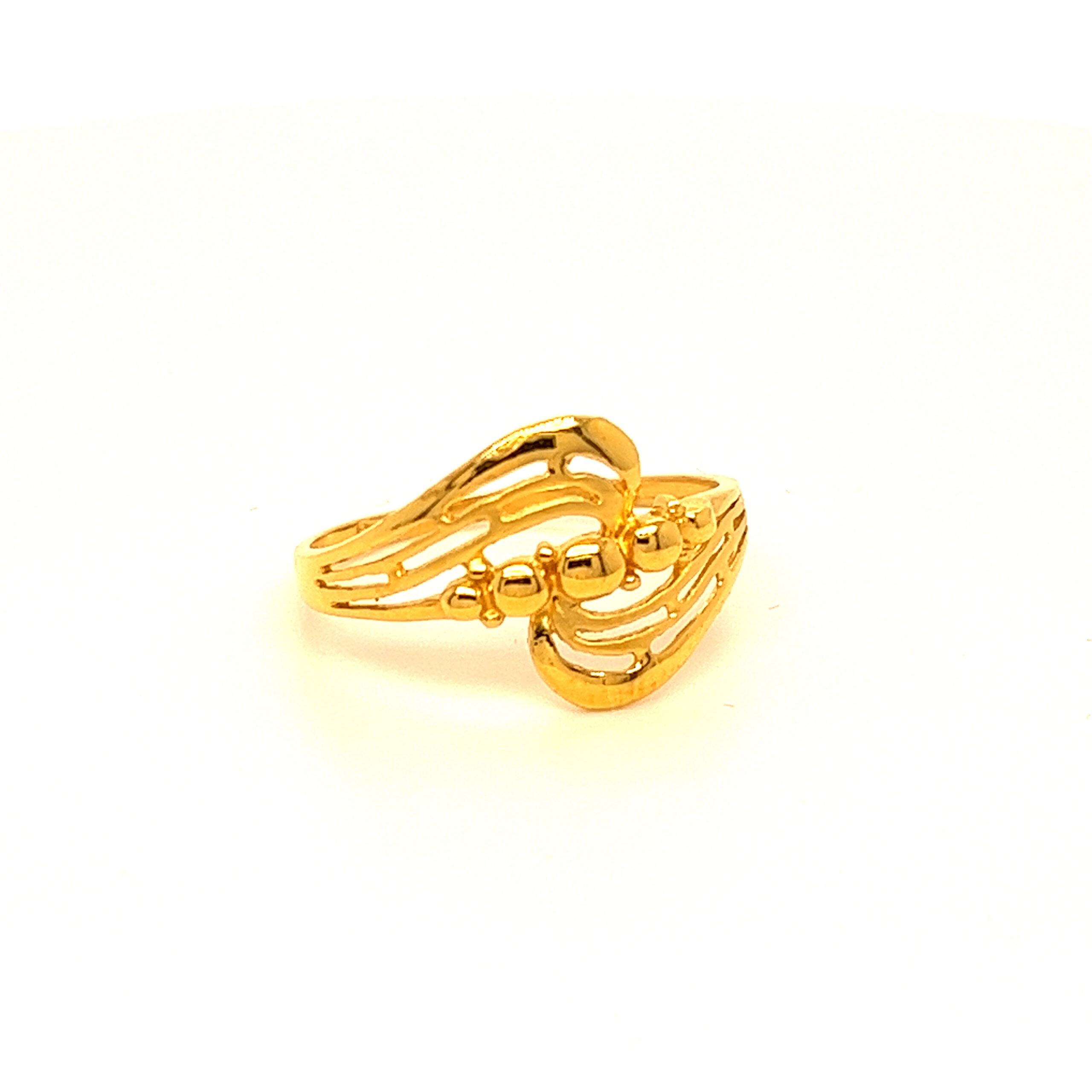 22k Gold Plain Glam Ring - Image 3