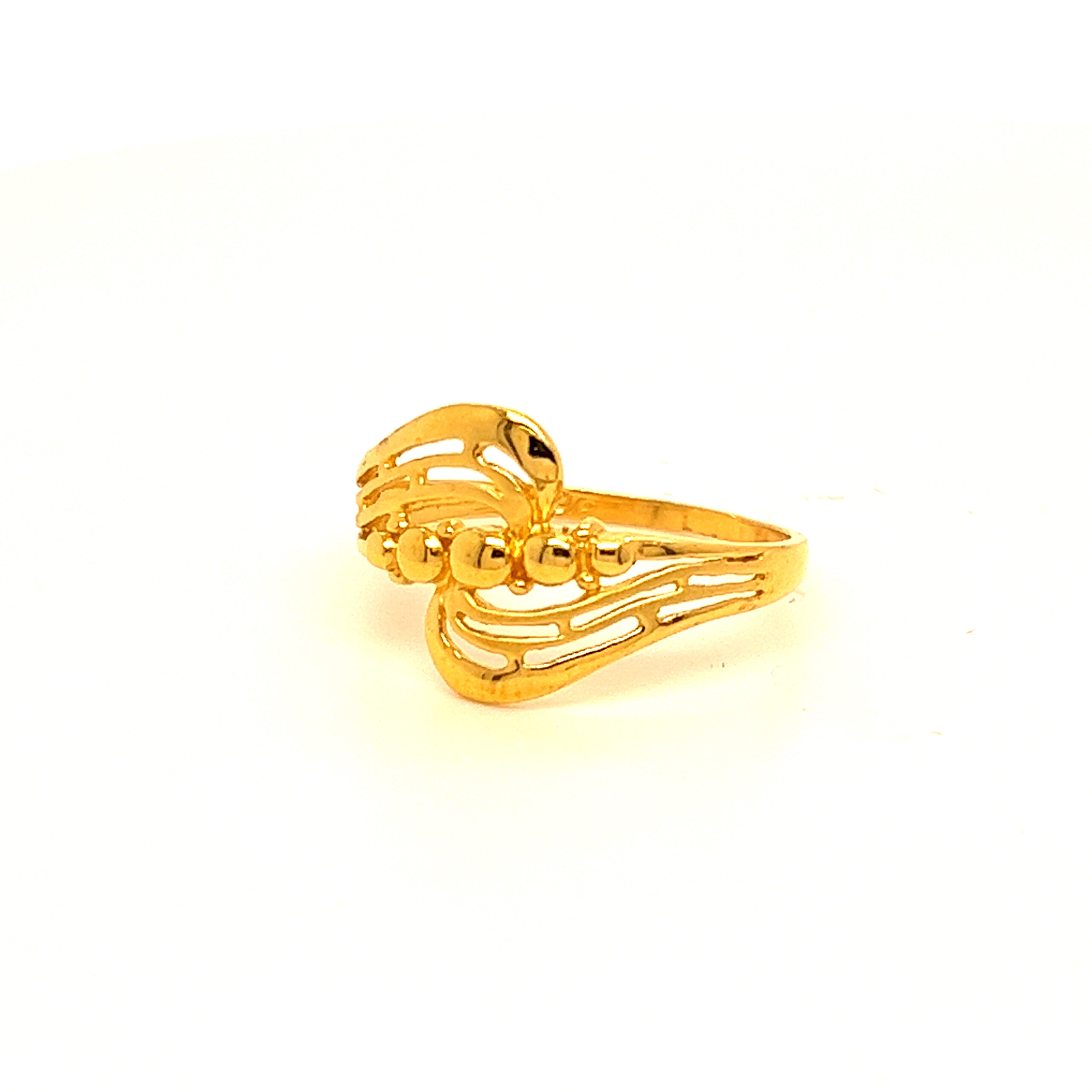 22k Gold Plain Glam Ring - Image 2