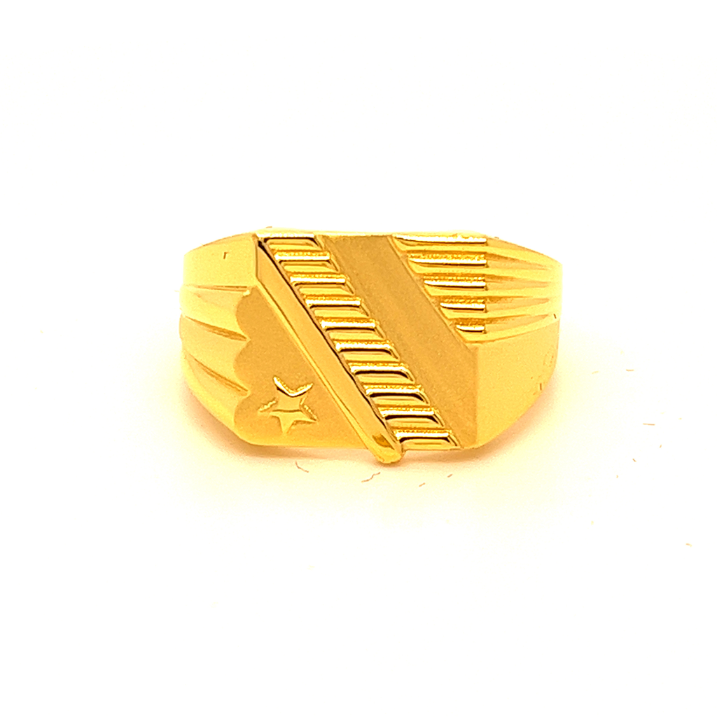 Modern lines Gents Ring - Image 3