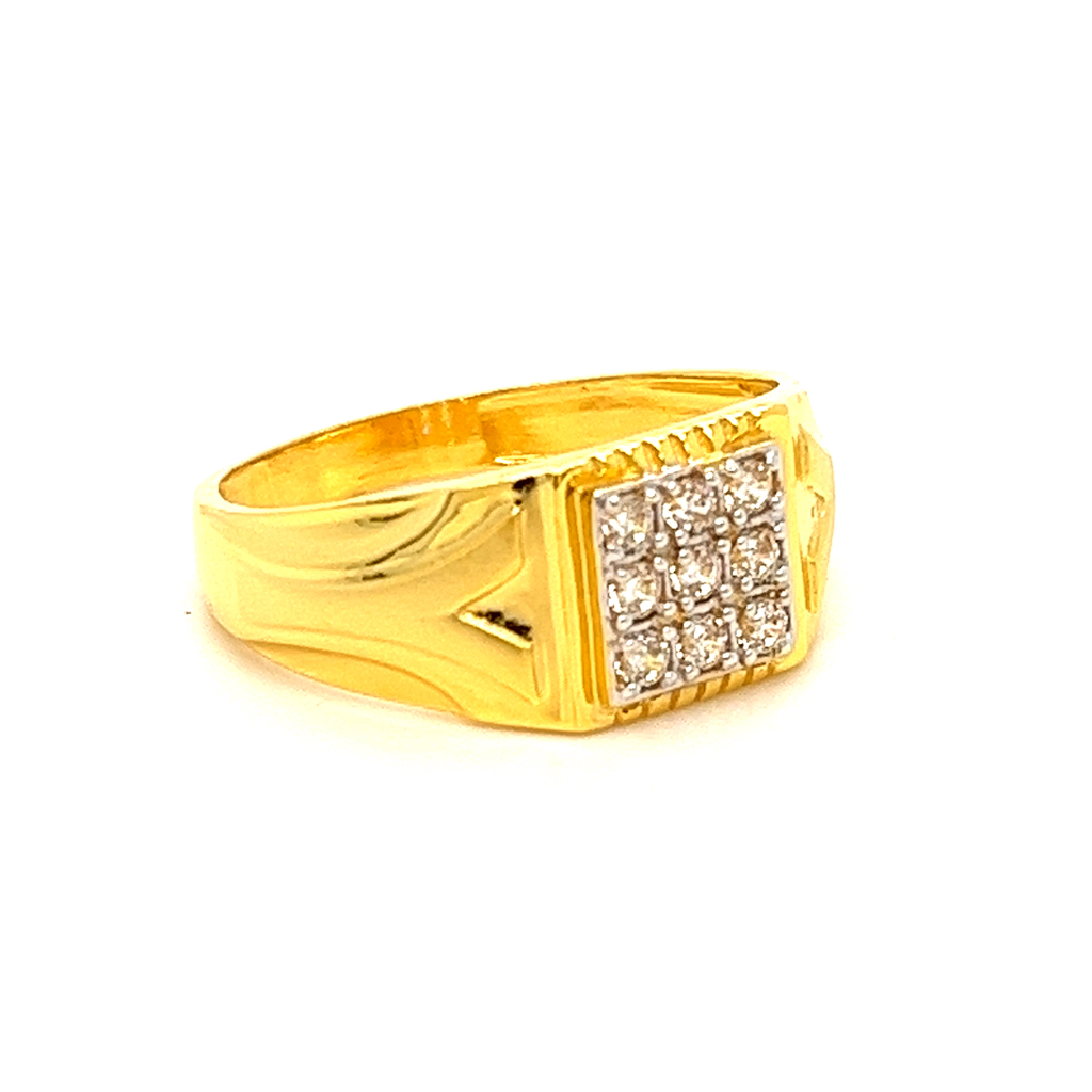 22k Gold corum gents ring