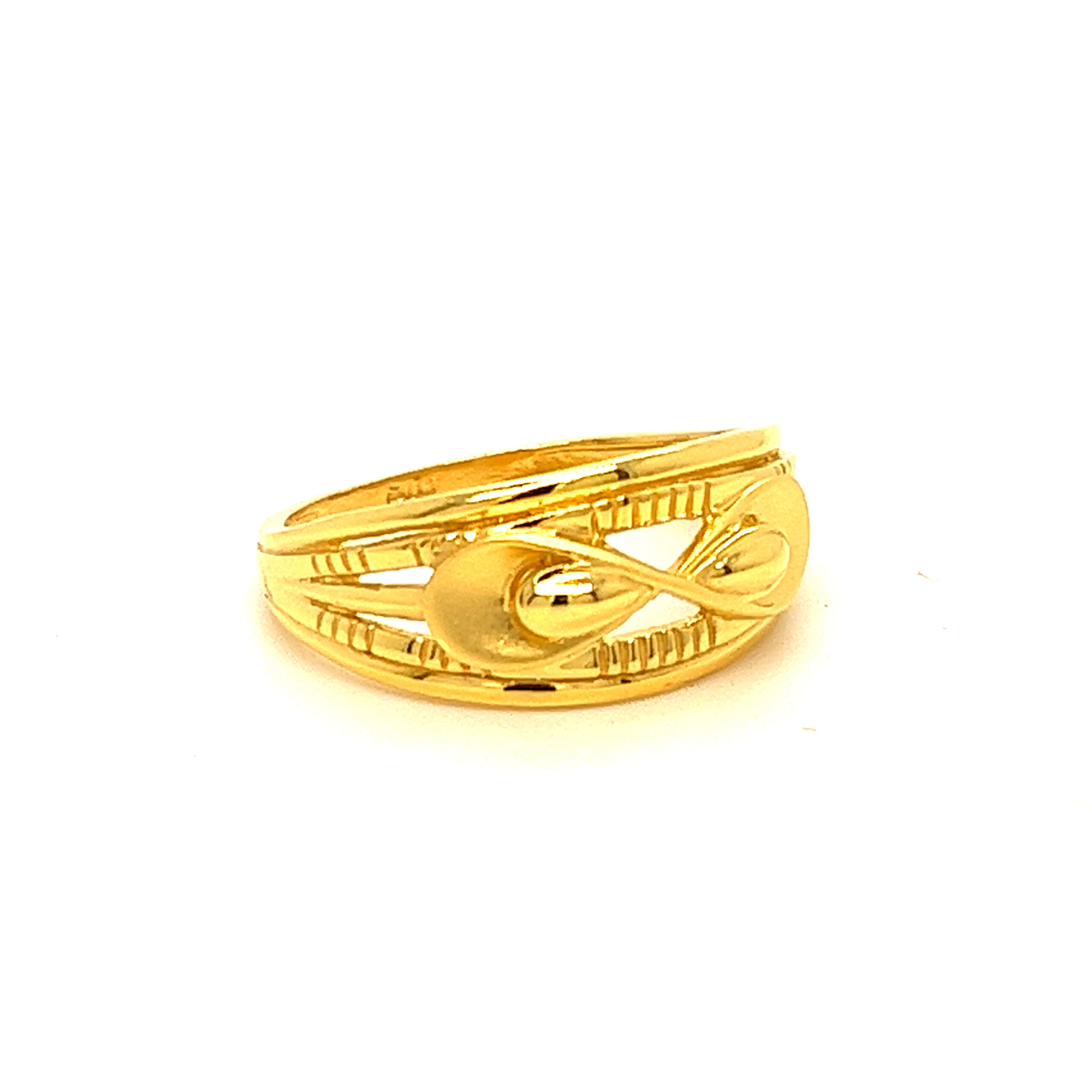 22k Gold Plain Riva Diva Ring