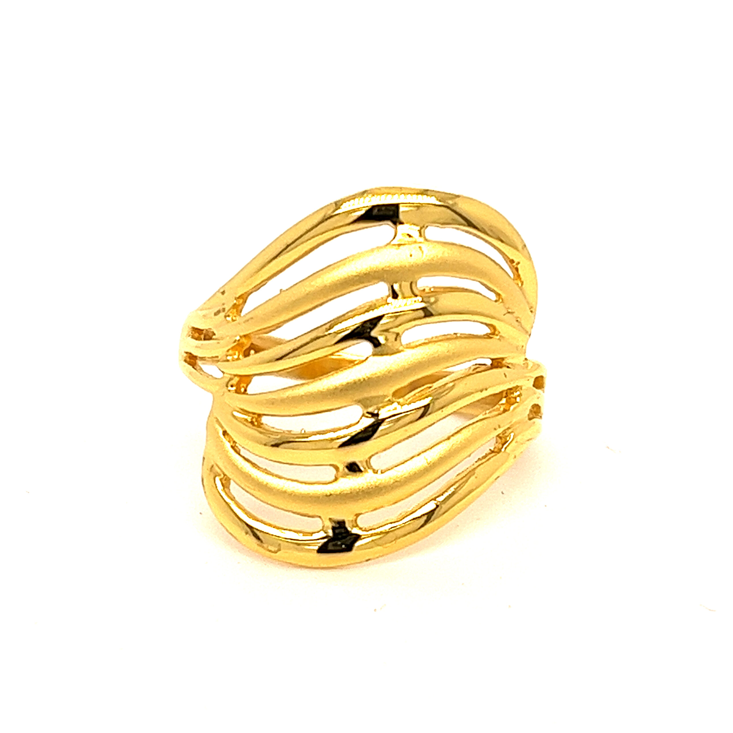 22k Gold Plain Big Bang Ring - Image 3