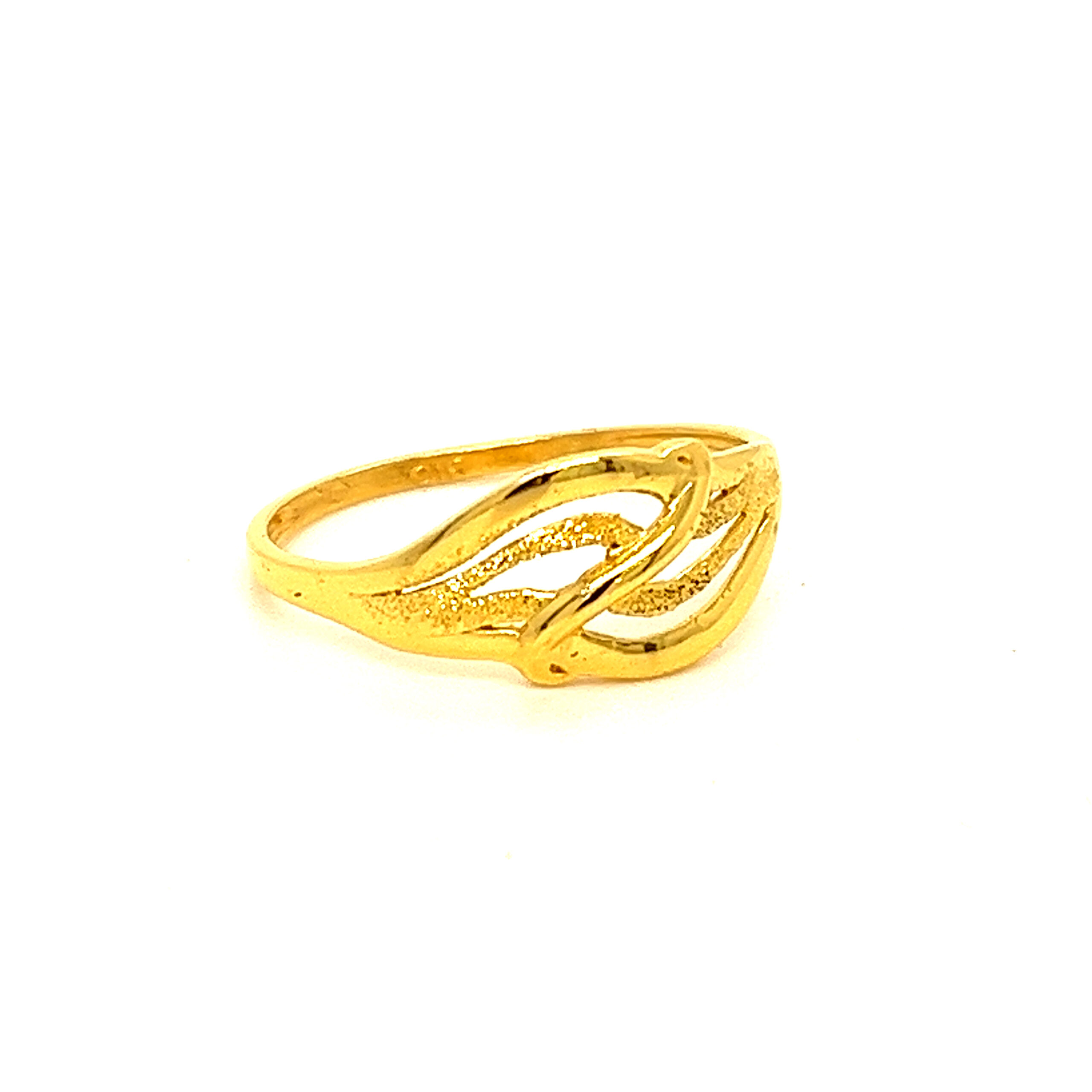 22k Gold Plain Shimmy Style Ring
