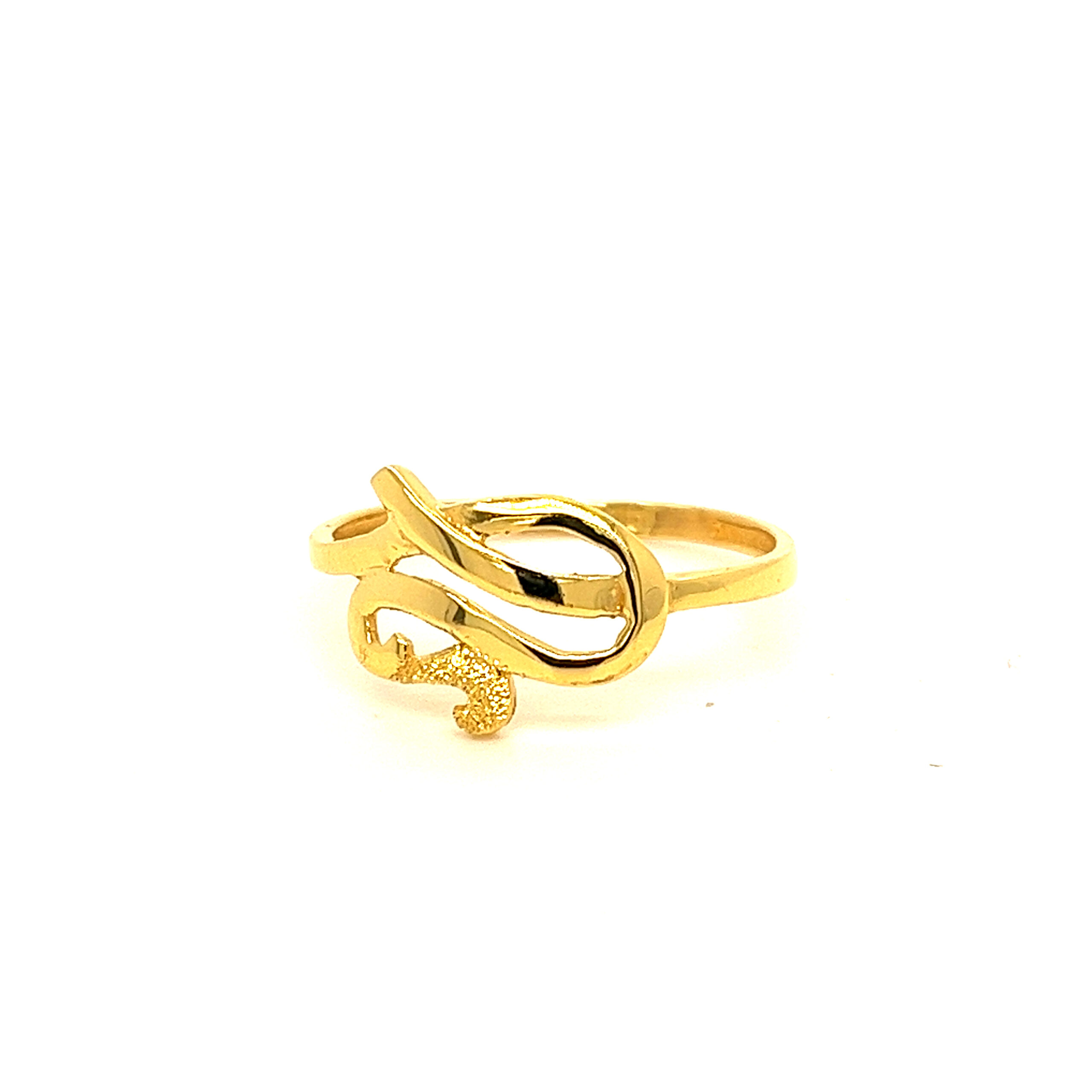 22k Gold Plain Fancy Ring - Image 2
