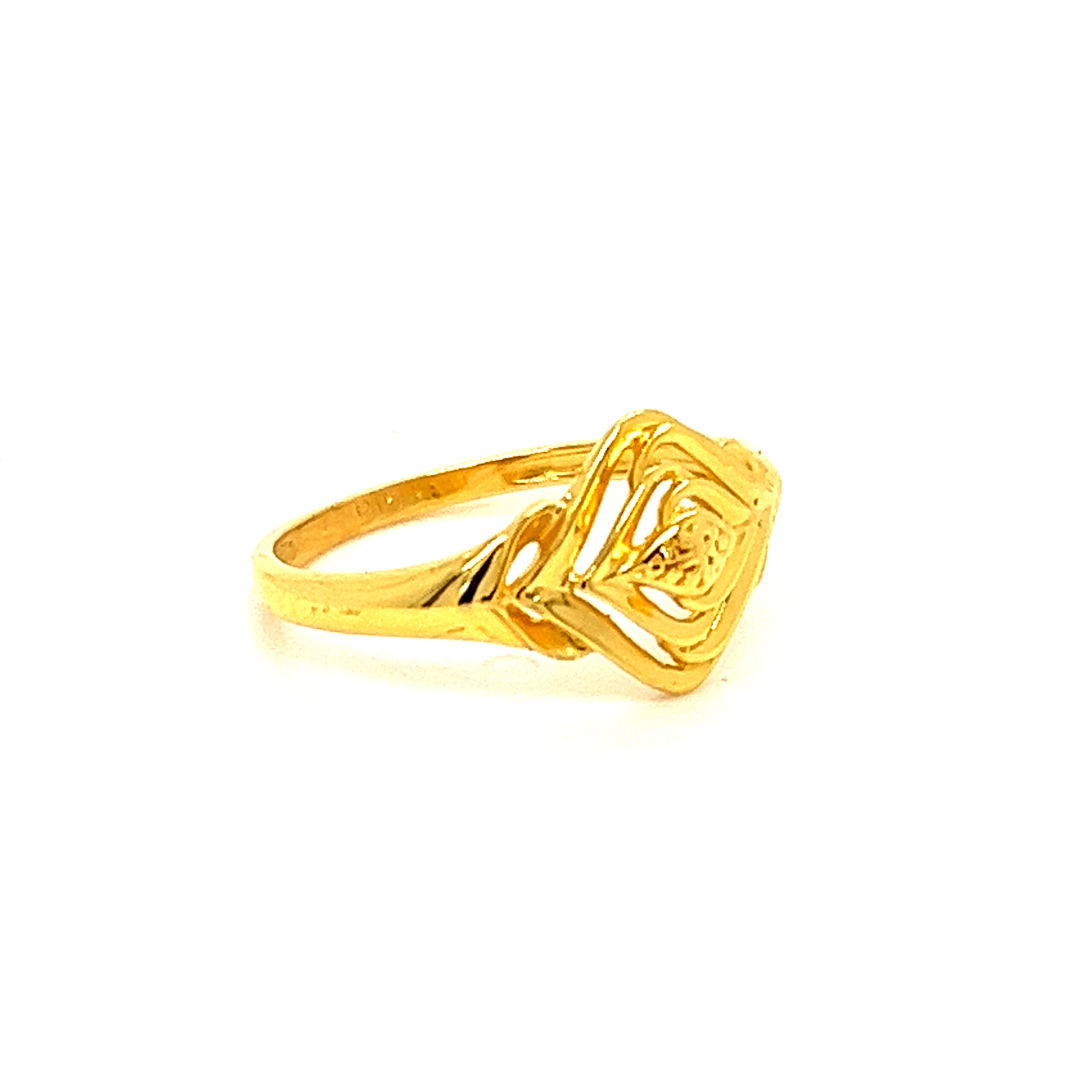22k Gold Plain Double Dealing Ring