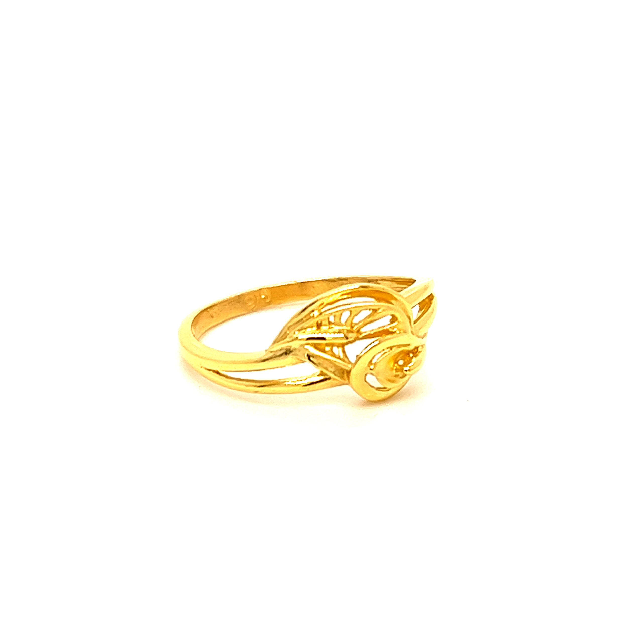 22k Gold Plain Dreamy Drapes Ring
