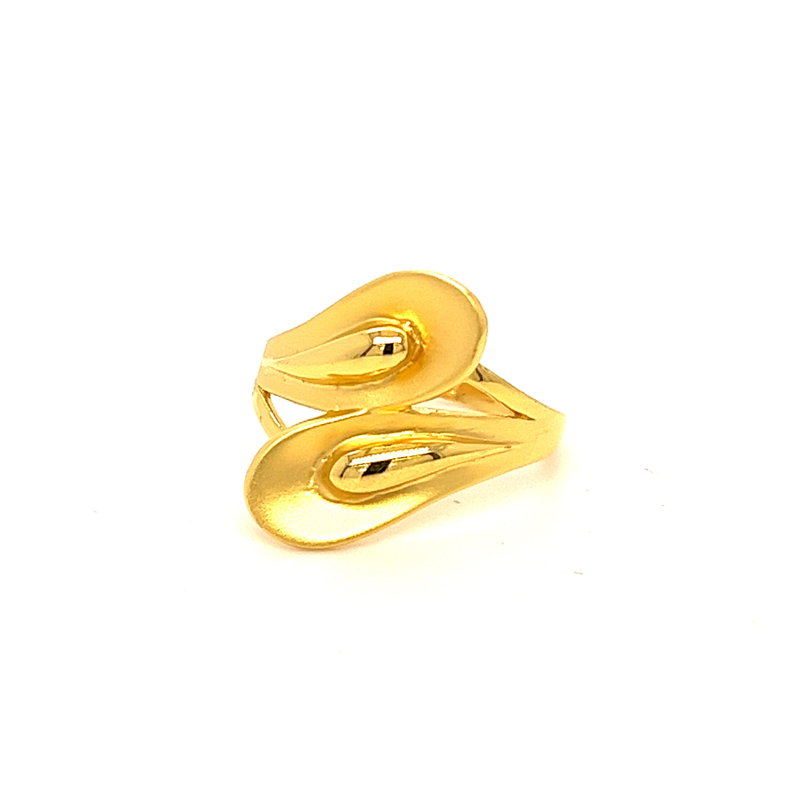 22k Gold Plain Glam Ring - Image 2