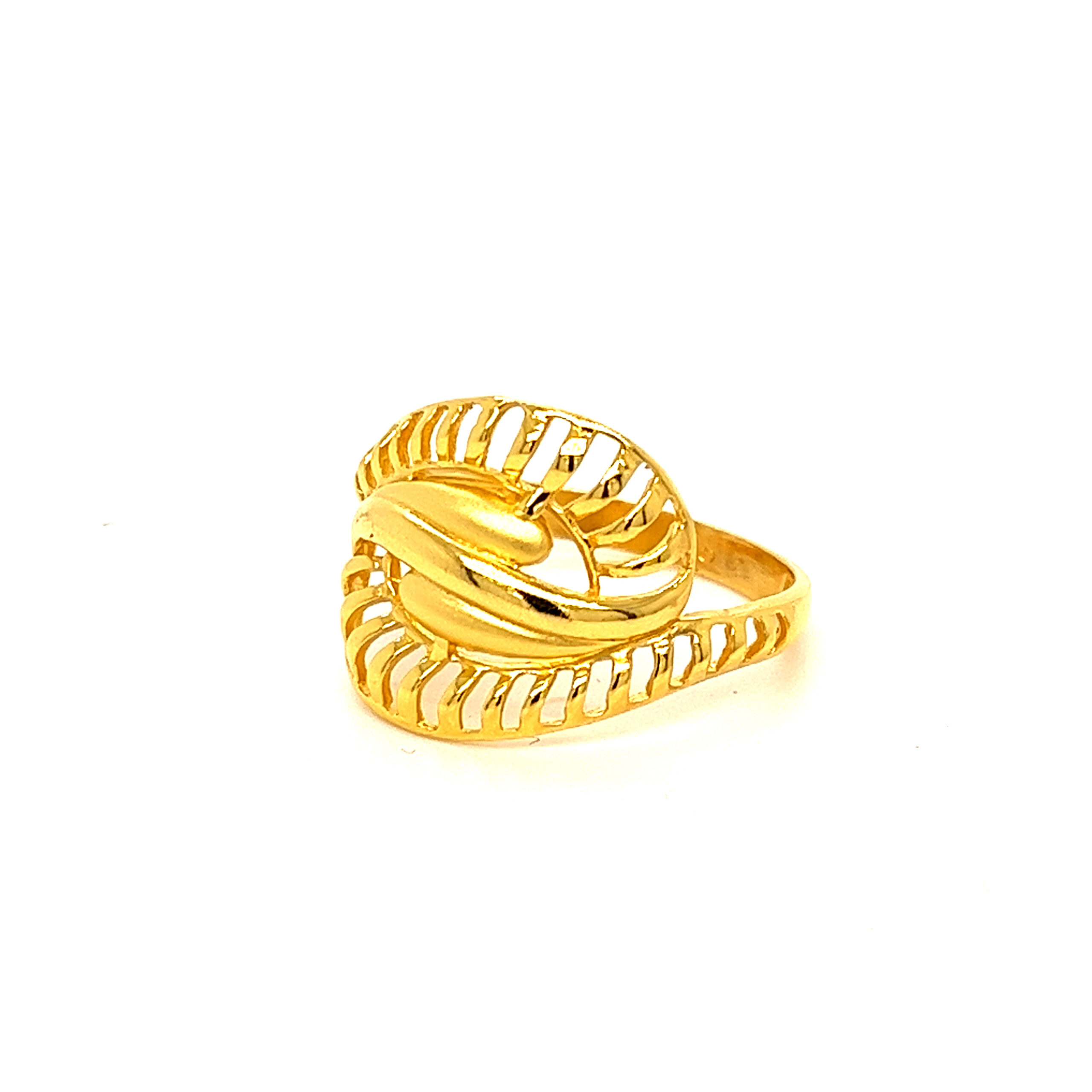22k Gold Plain Big Bang Ring - Image 2