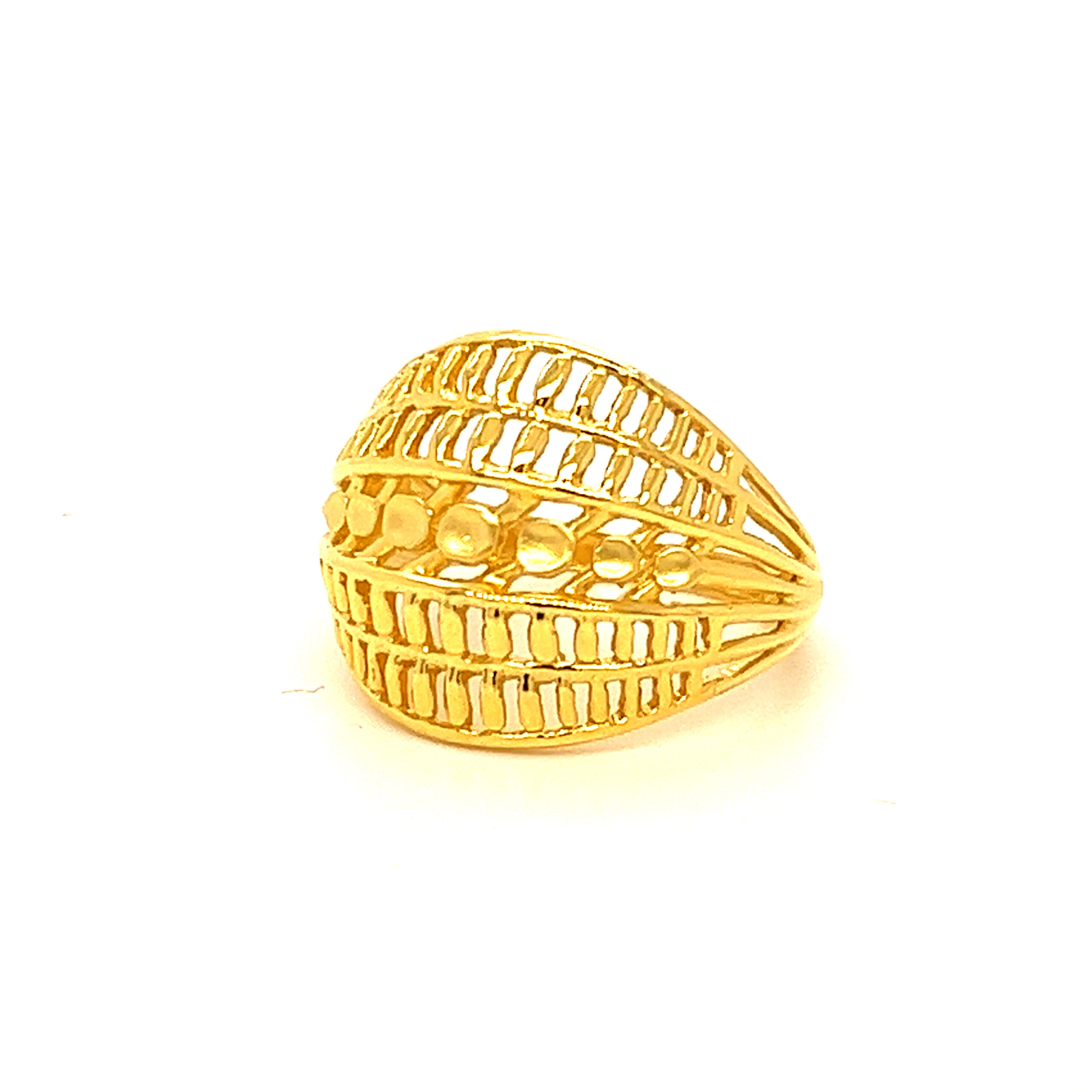 22k Gold Plain Prism Play Ring