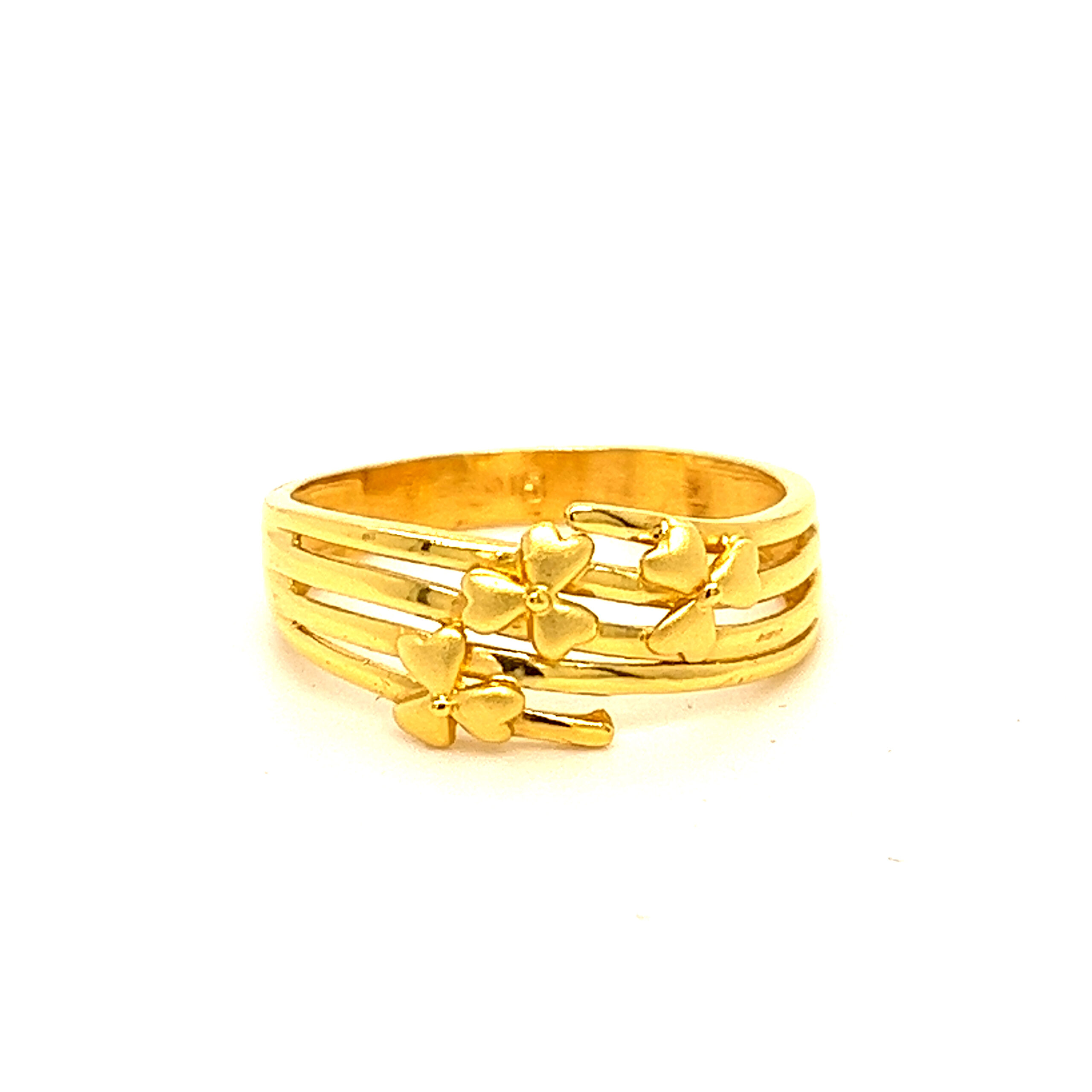 22k Gold Plain Morning Glory Ring - Image 3