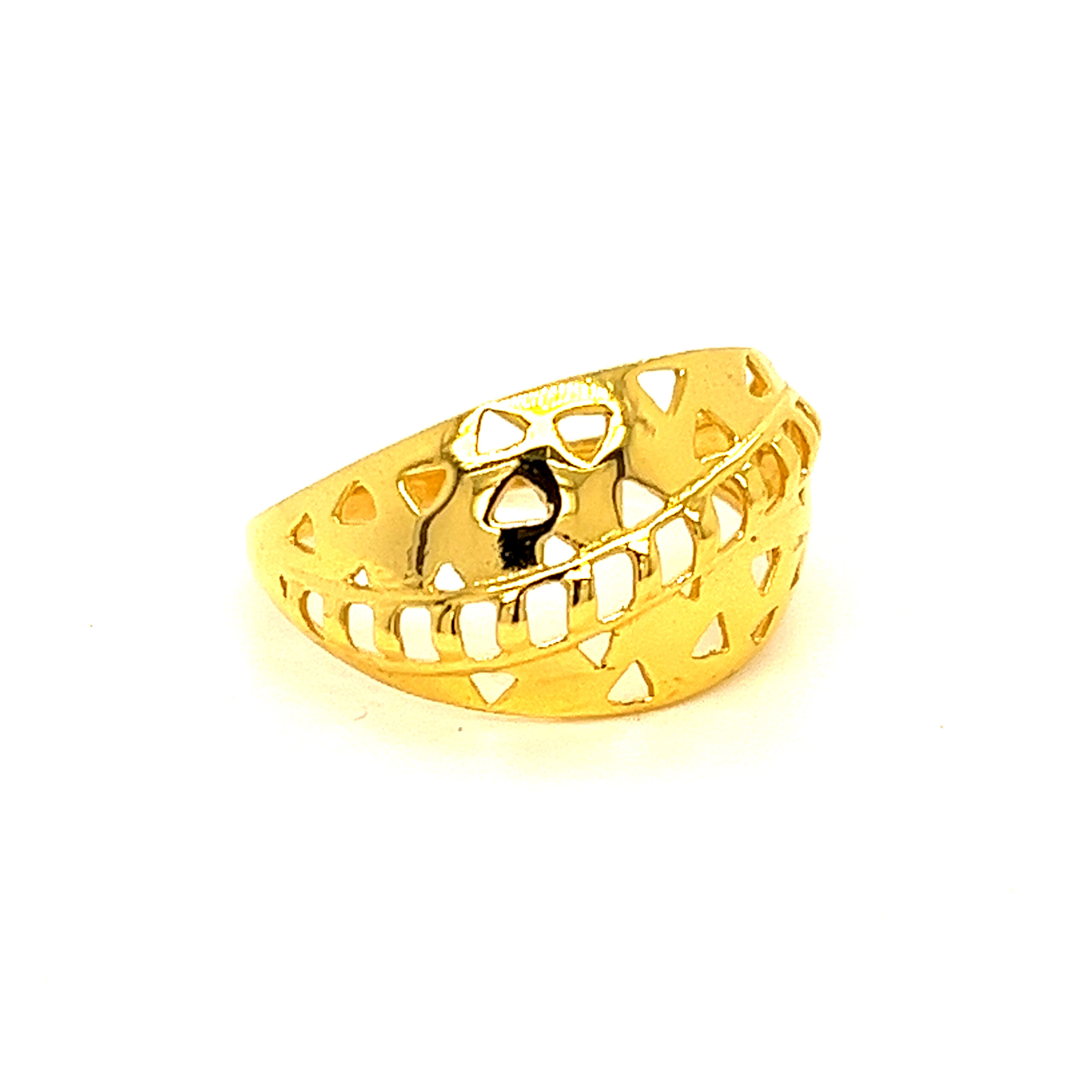 22k Gold Plain Glow Show Ring