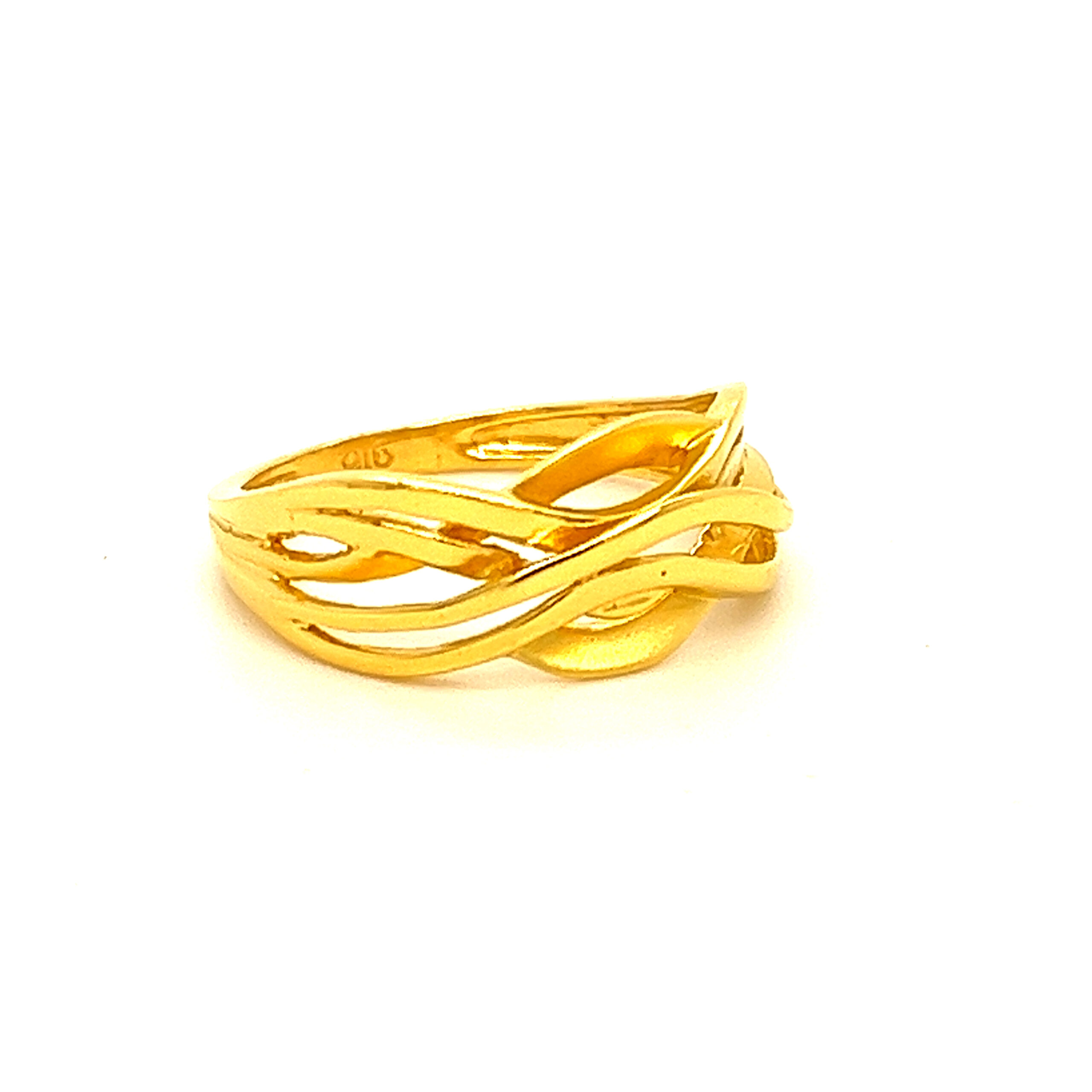 22k Gold Plain Wonder Wave Ring