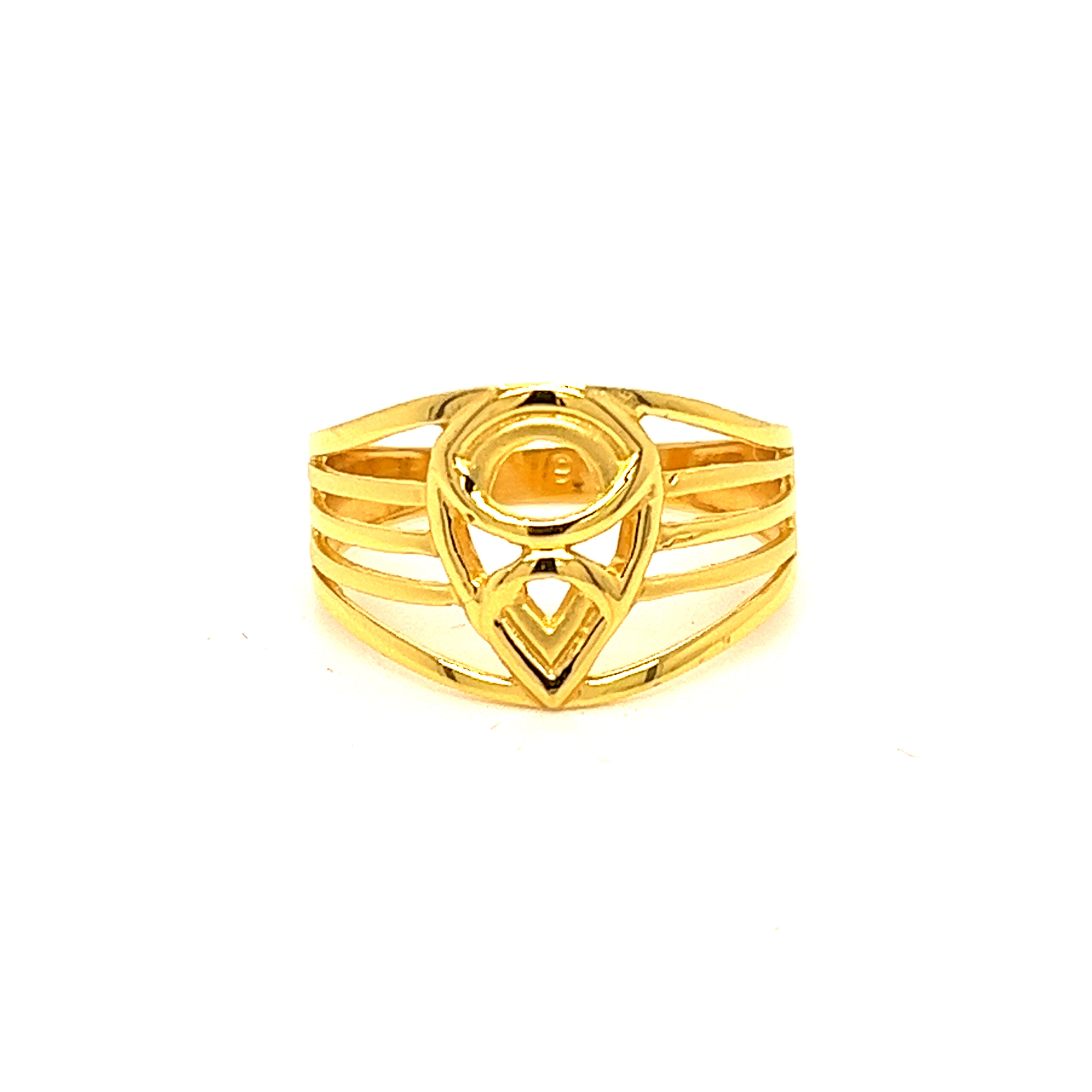 22k Gold Plain Lace n Grace Ring - Image 3